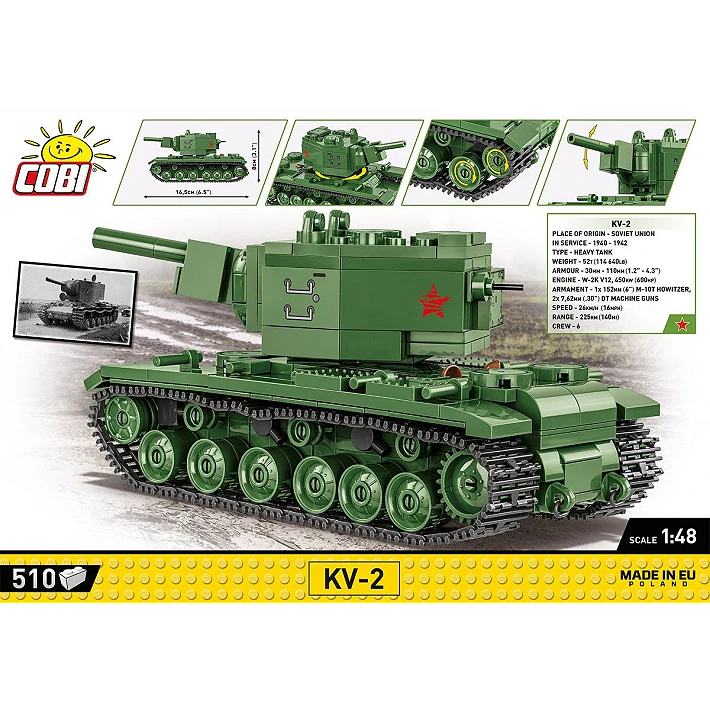 COBI Soviet KV-2 Heavy Tank 1:48 Scale