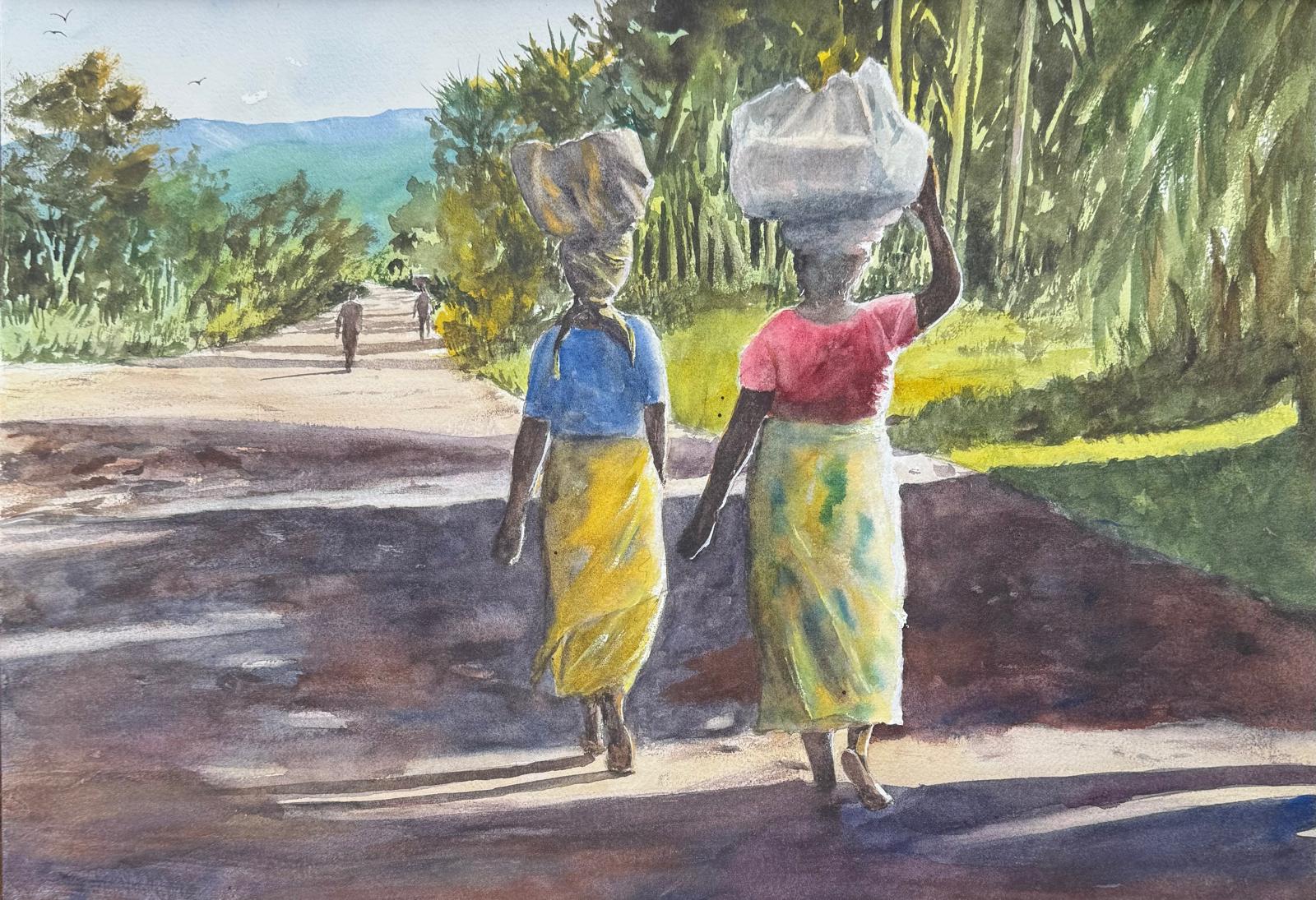 African Women Walking Art Print