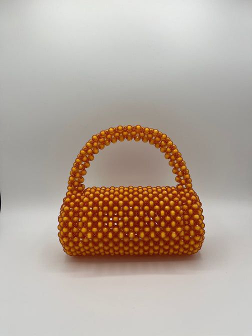 Beaded Orange Handbag