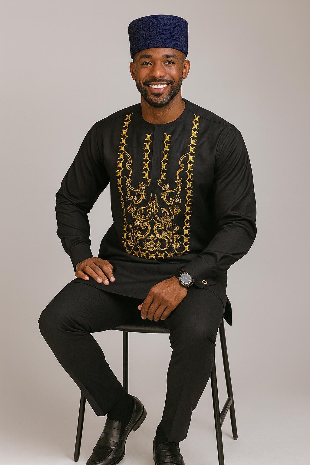 Men's African Embroidered Set