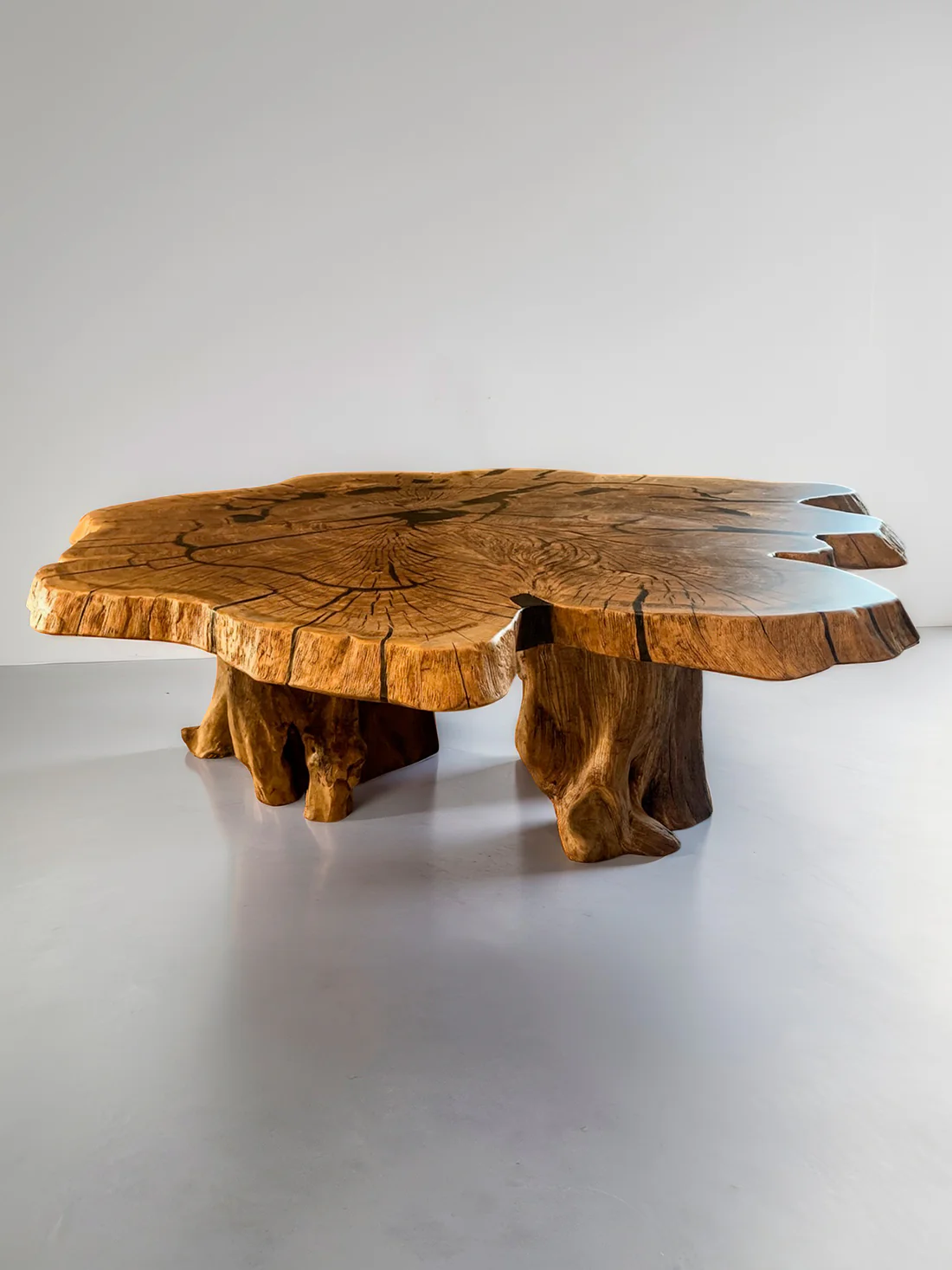 Mesa de centro de madera natural
