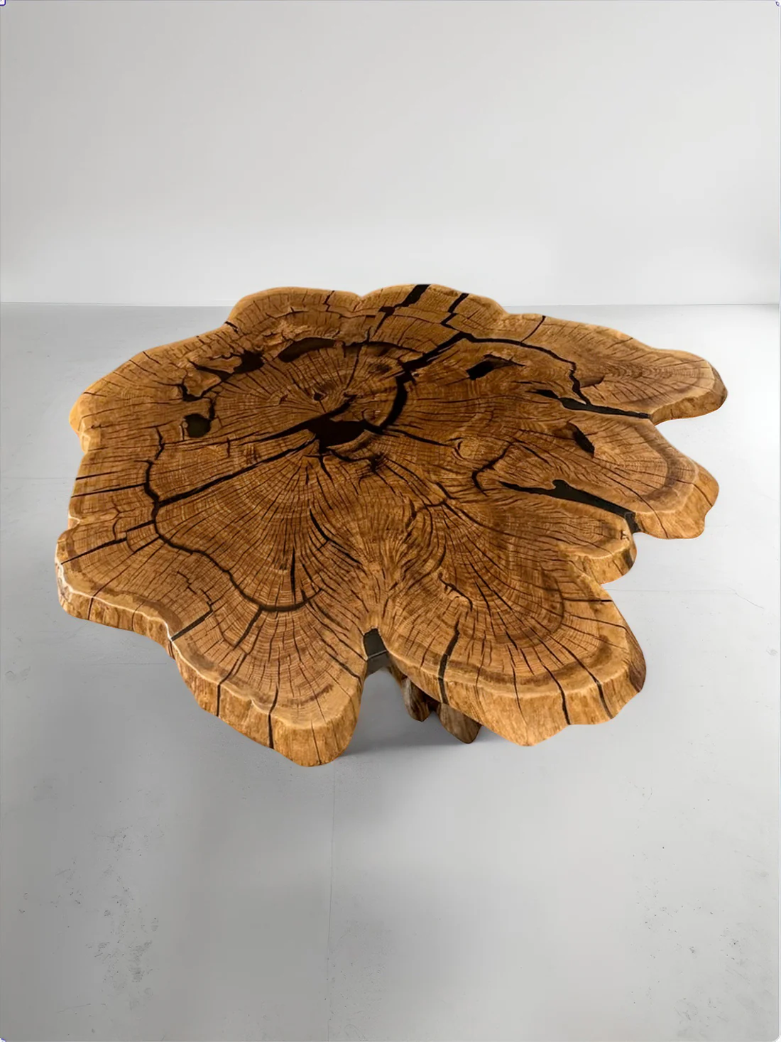 Mesa de centro de madera natural