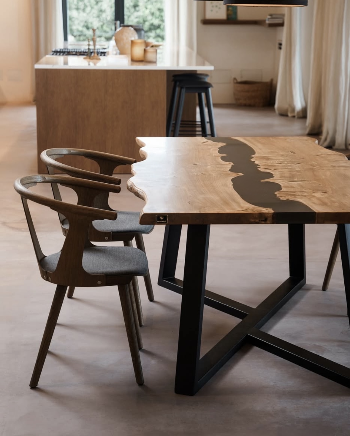 Mesa de madera natural