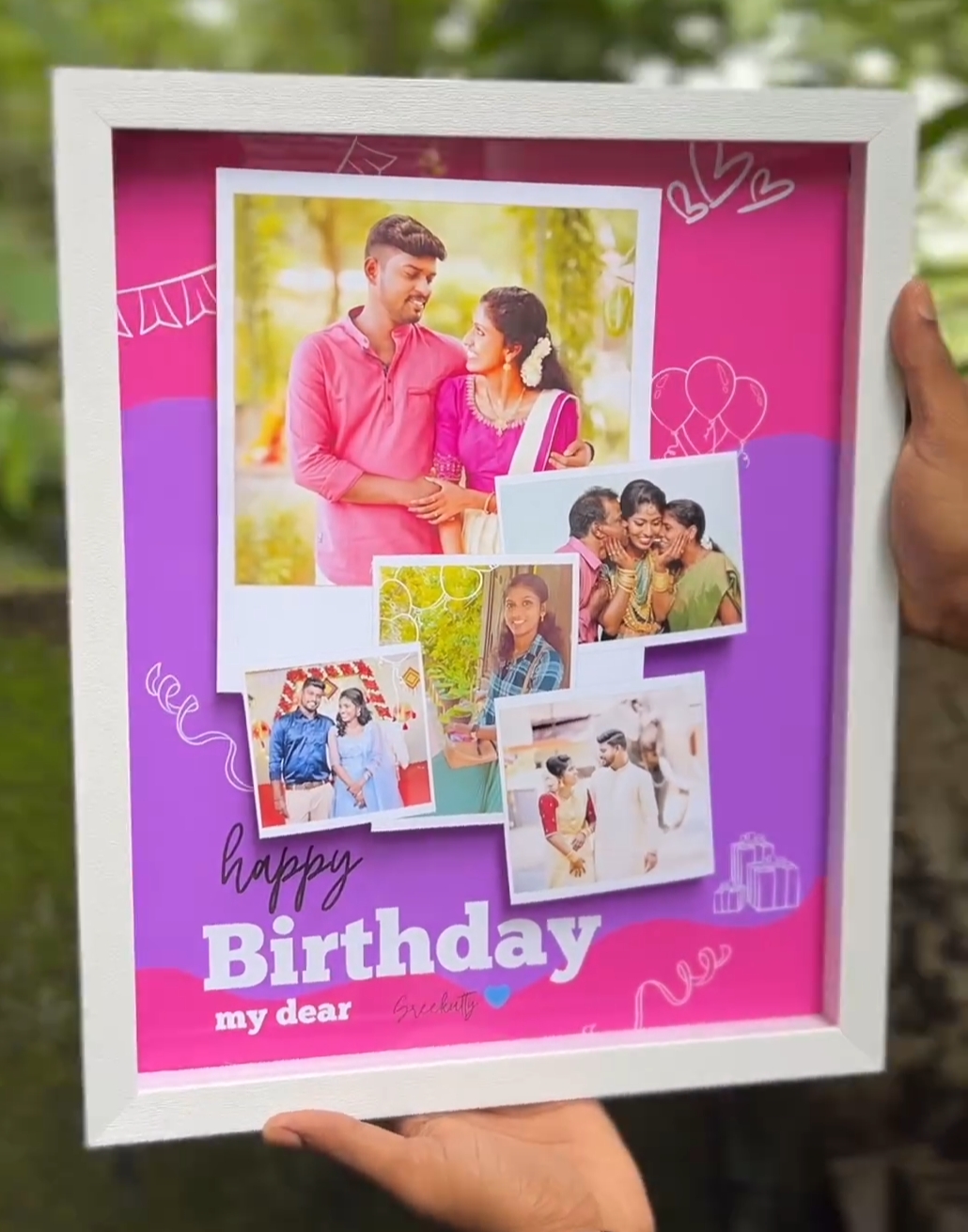 Personalized Birthday 3D Photo Frame 10 x 12 inch