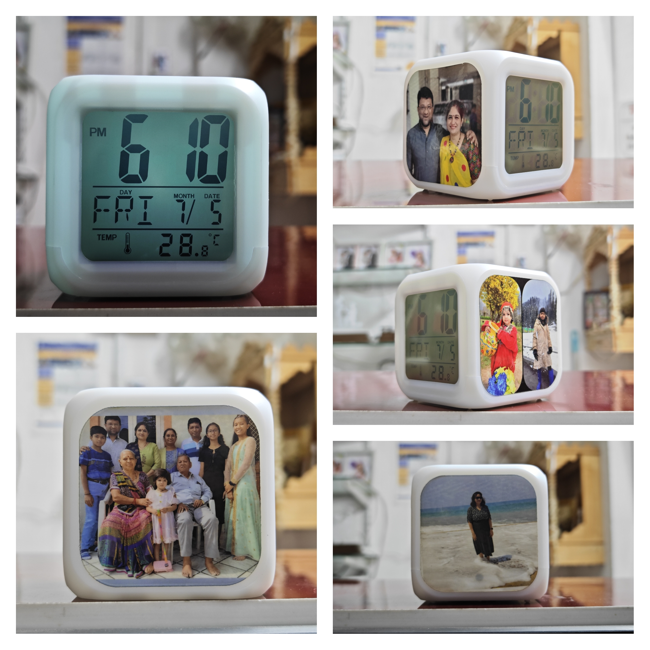 Personalized Photo Cube Alarm Clock