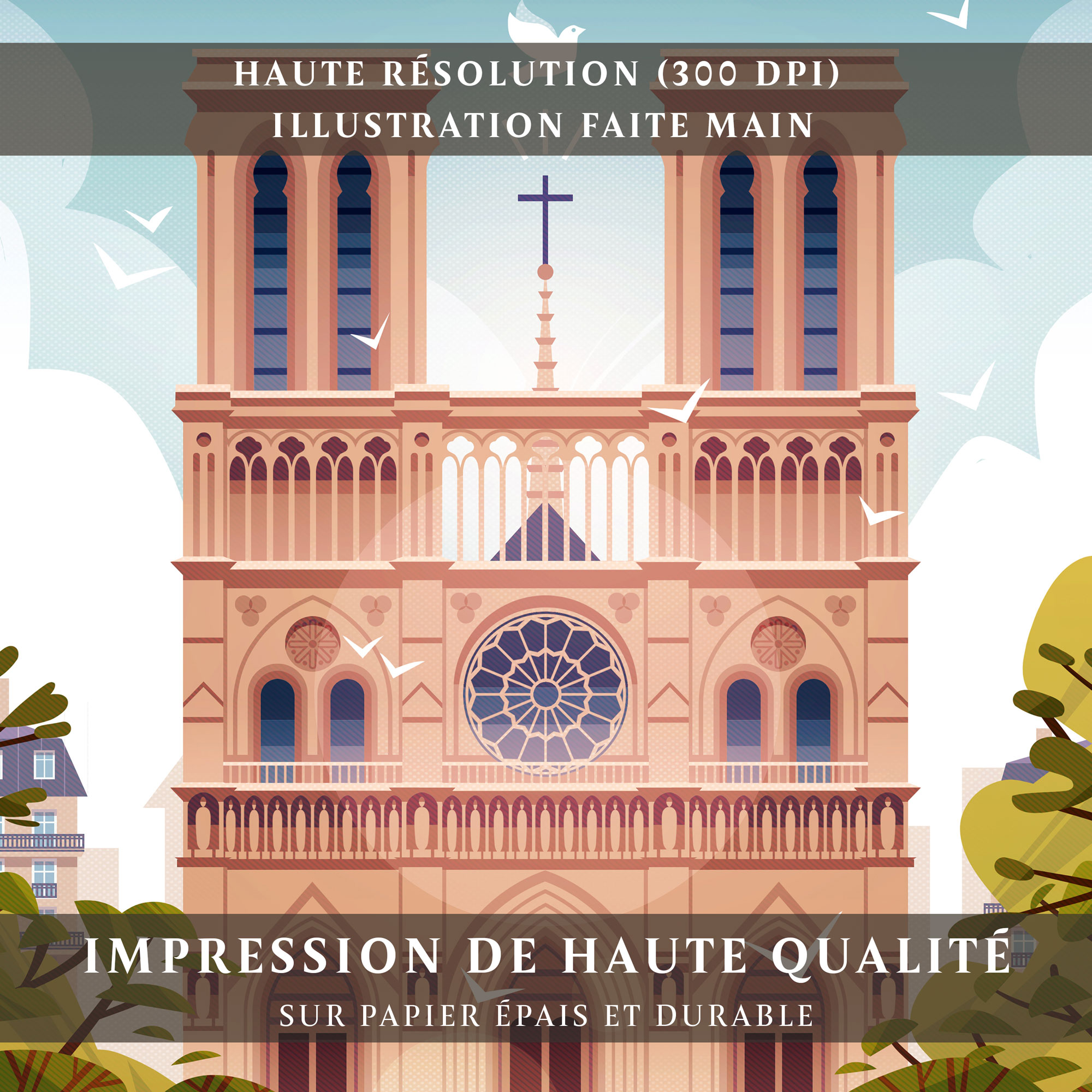 Notre Dame de Paris (A4, A3 ou A2)