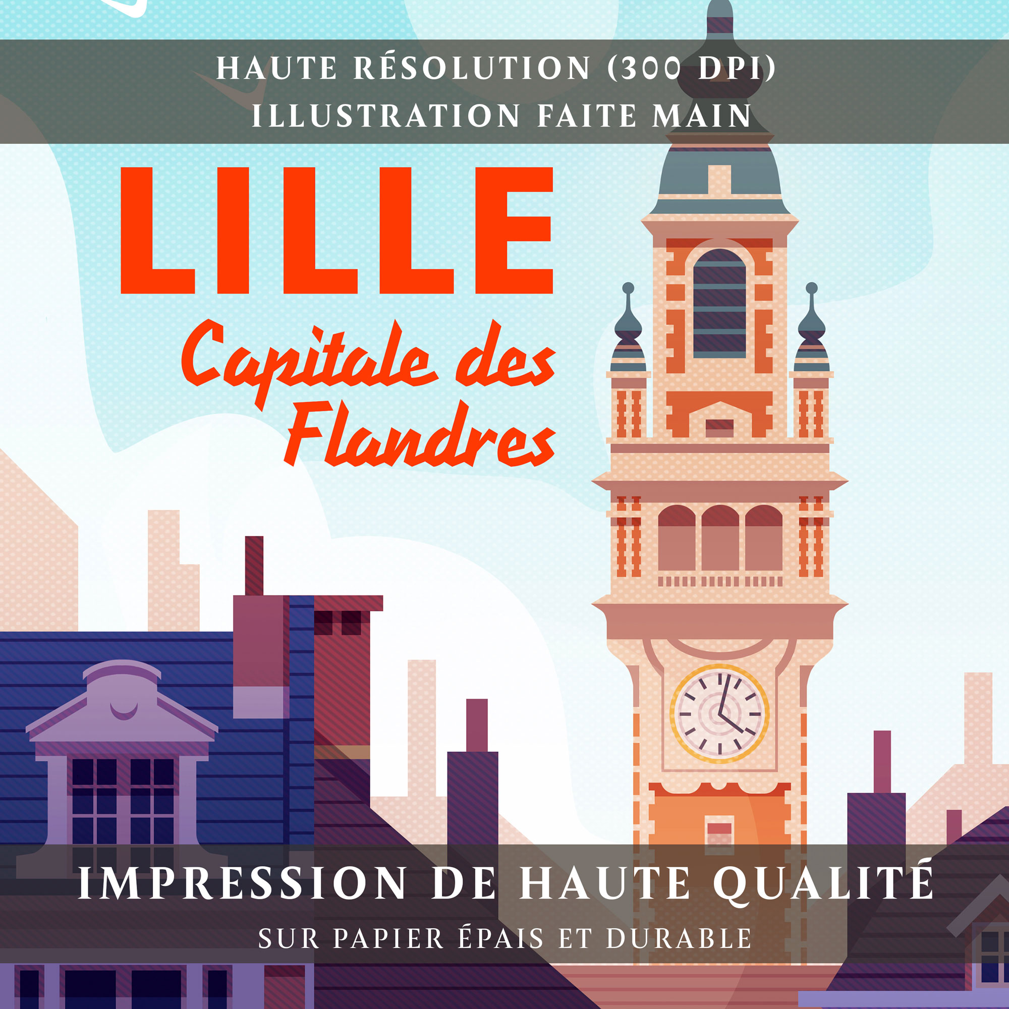 Lille capitale des Flandres (A4, A3 ou A2)