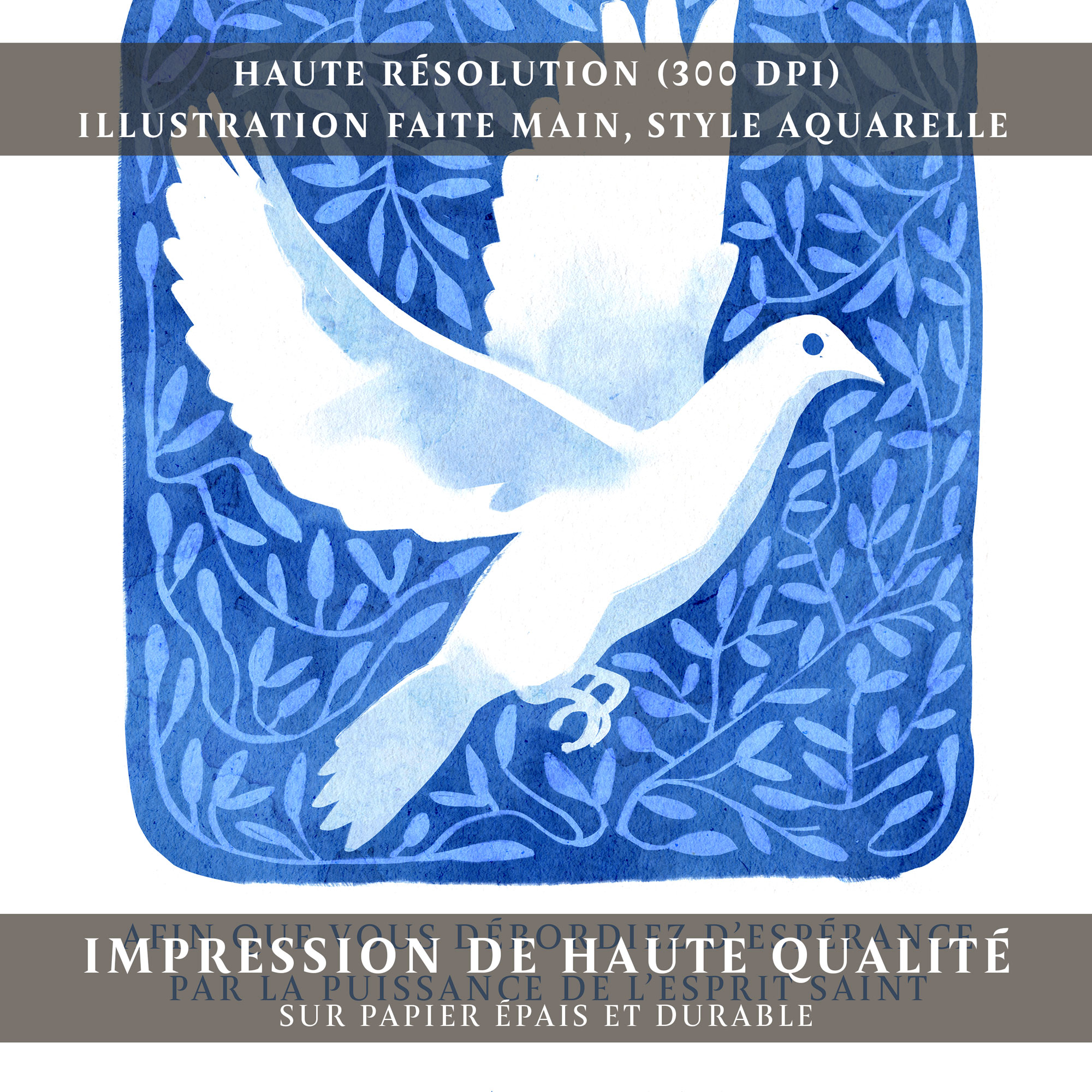 Romains 15:13 - l'Esprit Saint - Déborder d'espérance (A3 ou A4)