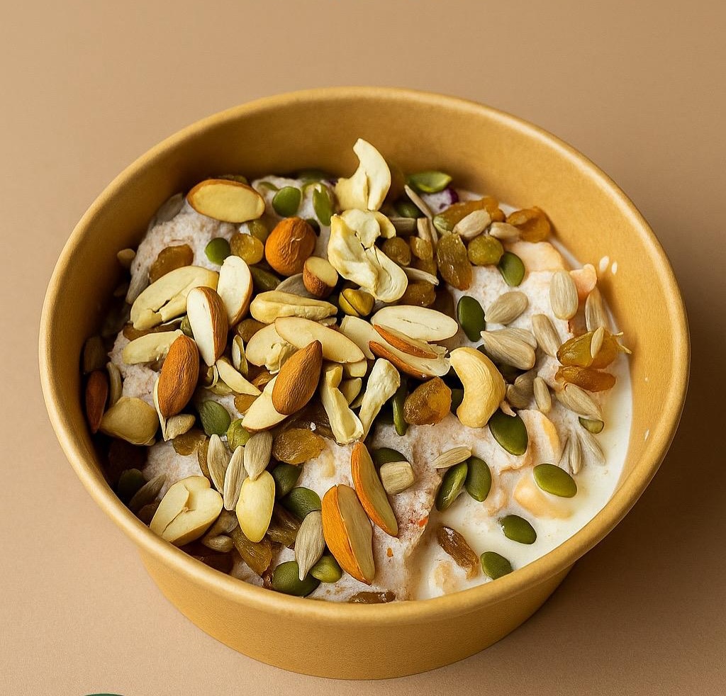 Creamy Almond Milk Fruits & Nuts Bowl (400g)