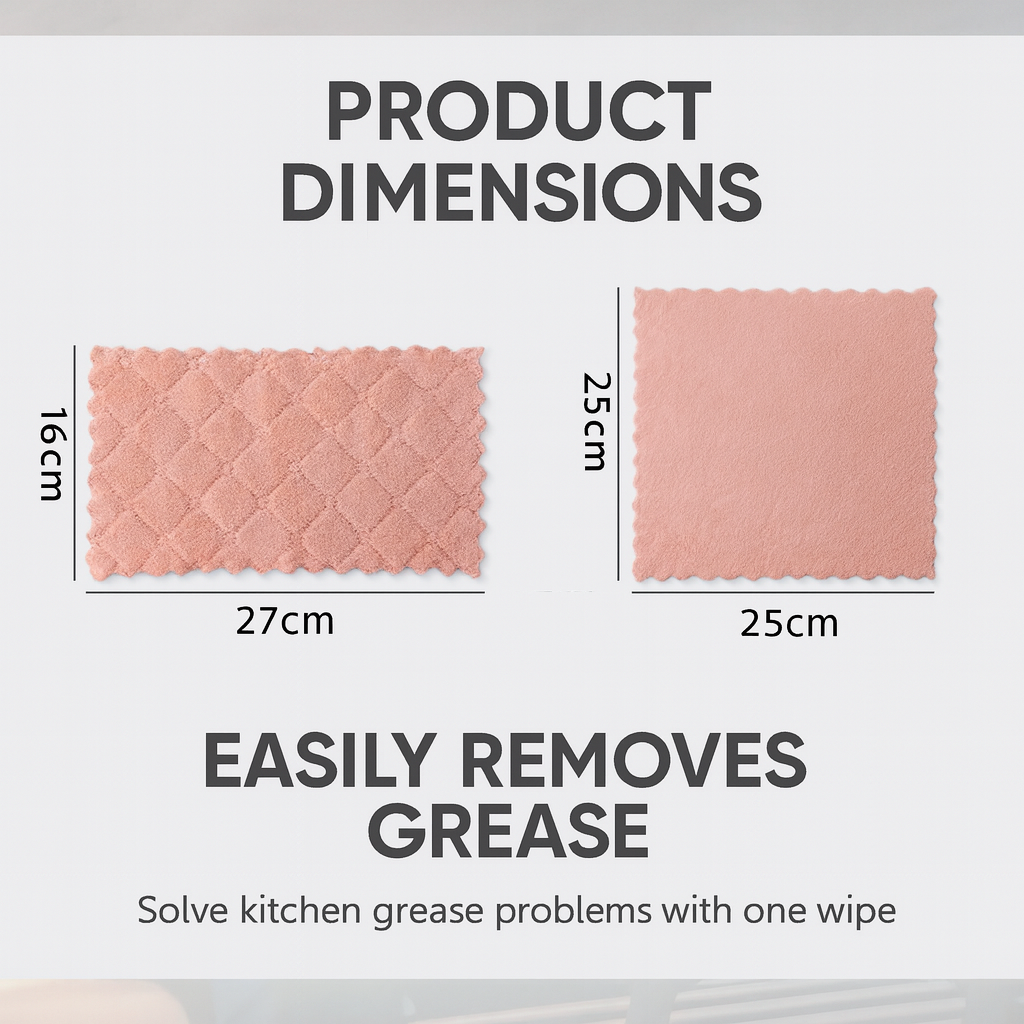 Microfiber Cleaning Kitchen Cloths Set 320Gsm(10 Pieces )