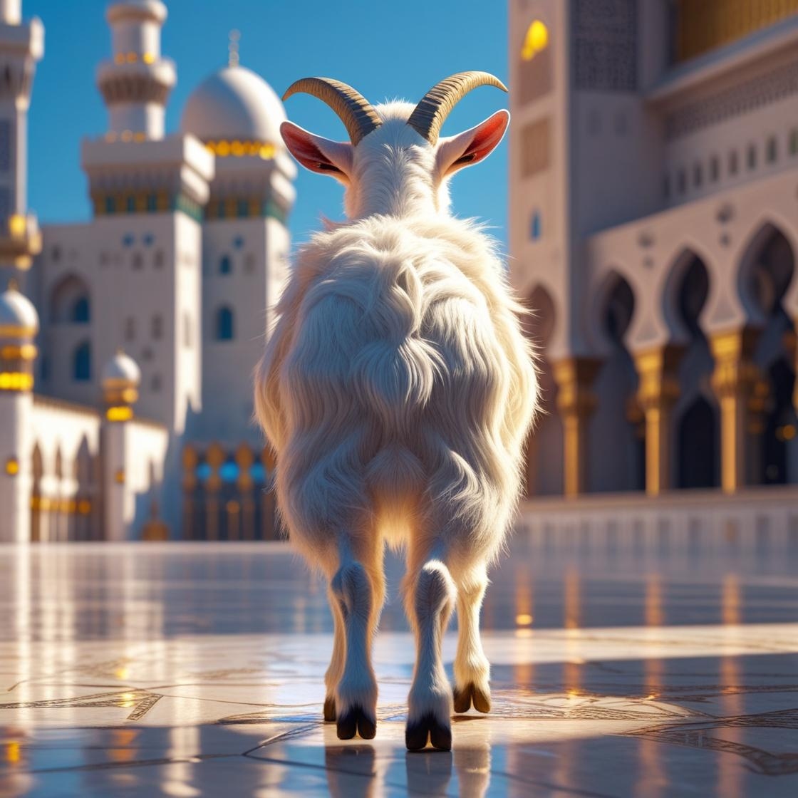 Sacrifice de bouc distribué aux nécessiteux à la Mecque