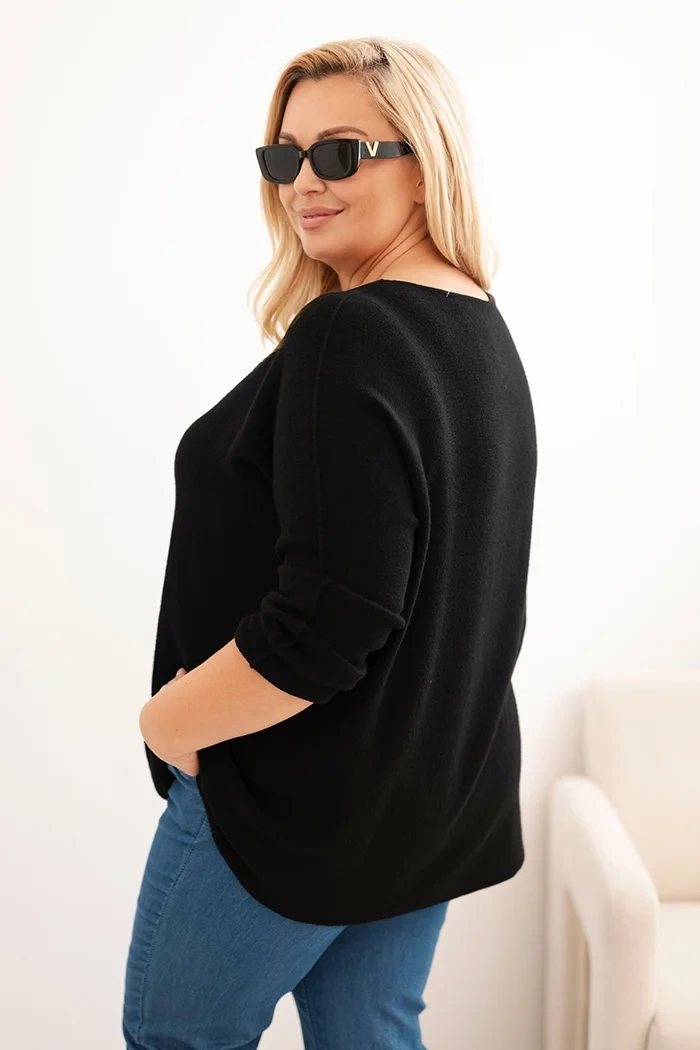 Czarny sweter damski 