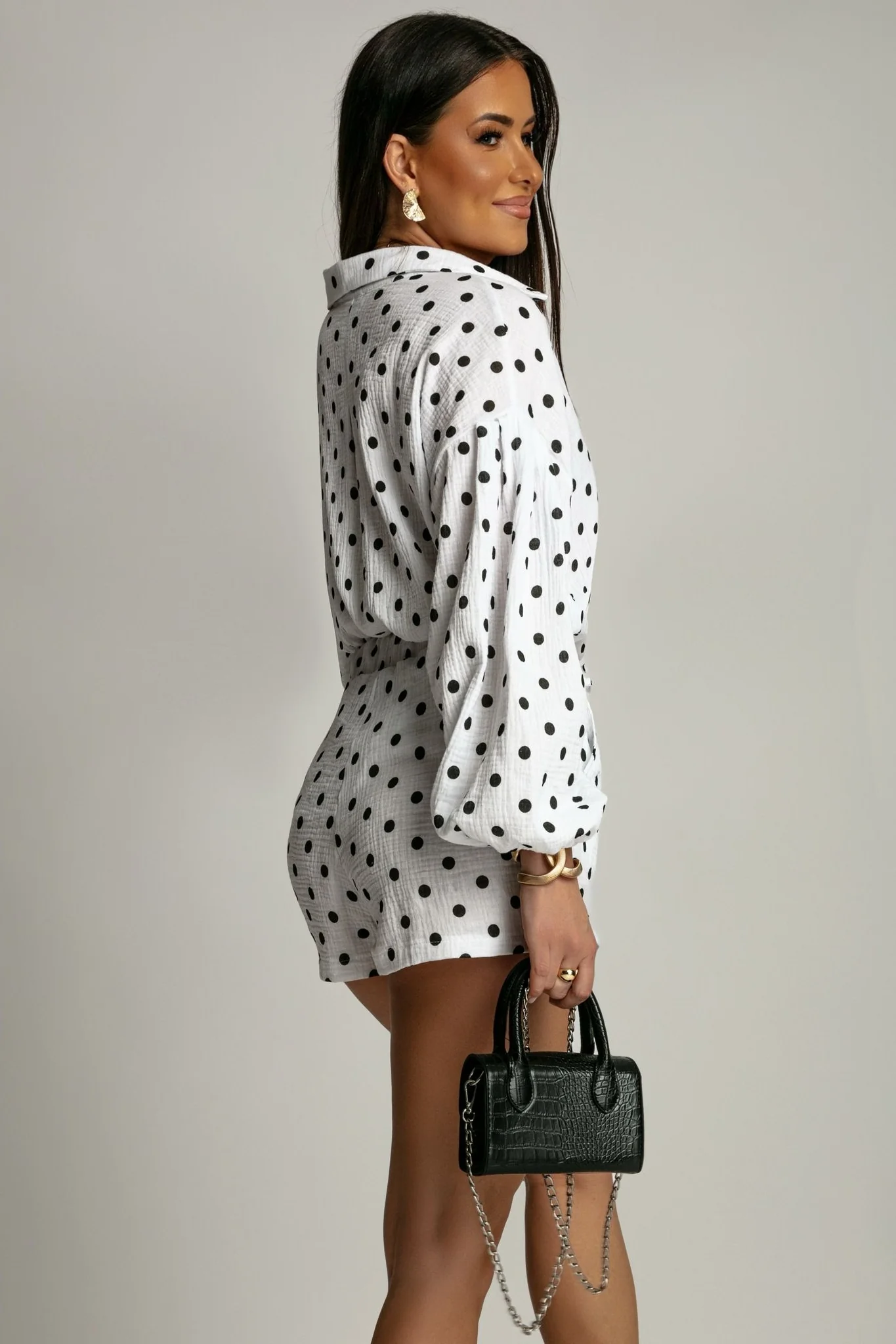 Komplet muślinowy w kropki