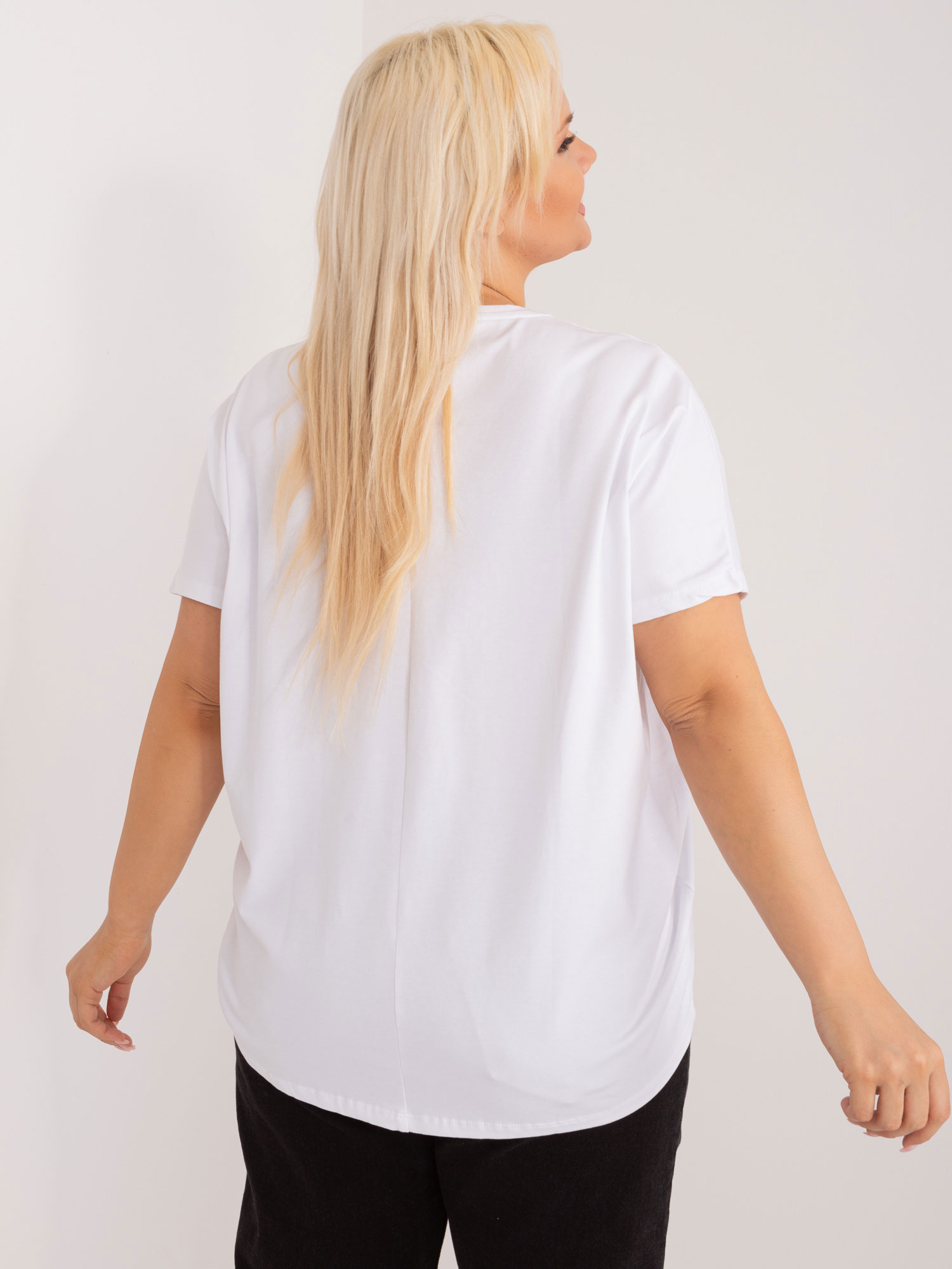 Biały t-shirt PLUS SIZE