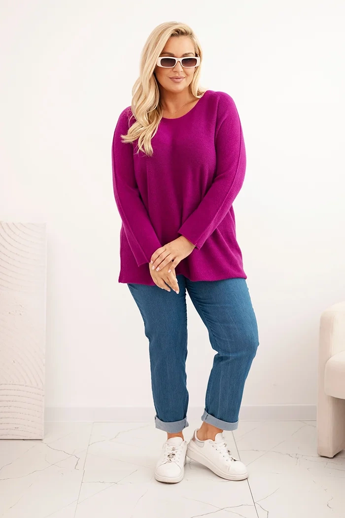 Fioletowy sweter damski 