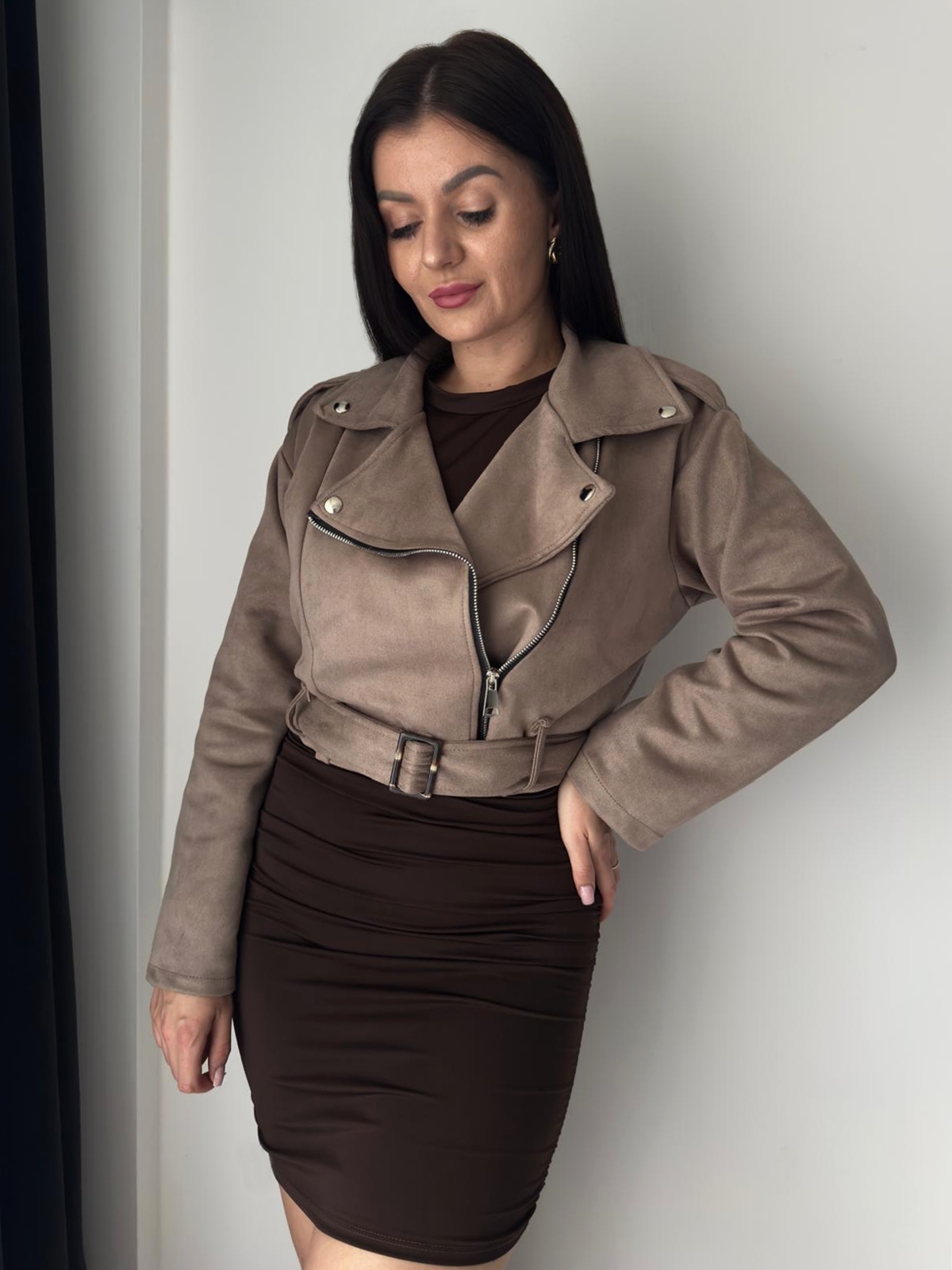 Kurtka damska brązowa 