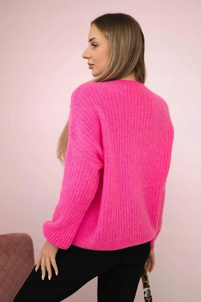 Różowy sweter baby alpaka