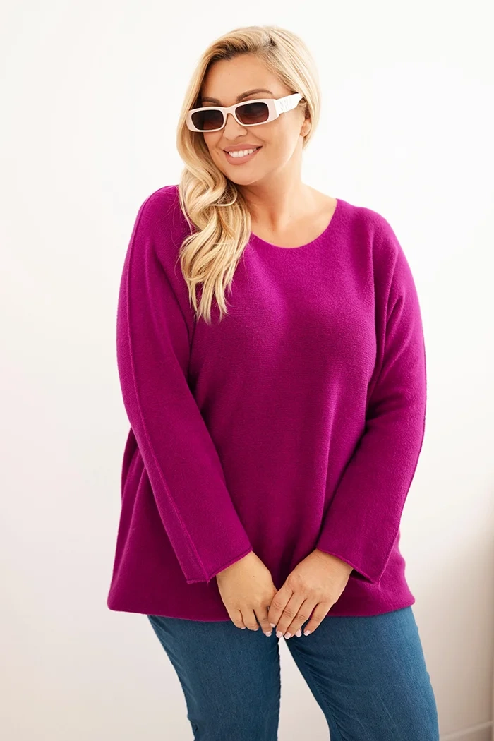 Fioletowy sweter damski 