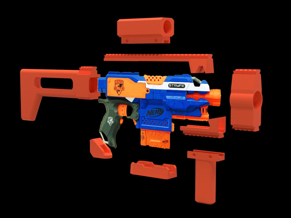 Nerf Stryfe Kosmeetilise Kerekomplekti Mall – Digitaalne Mudel