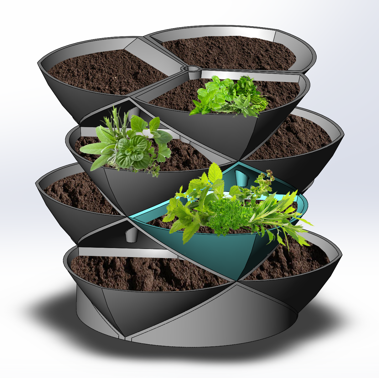 Stacking Planter Pods – Digitaalne Mudel