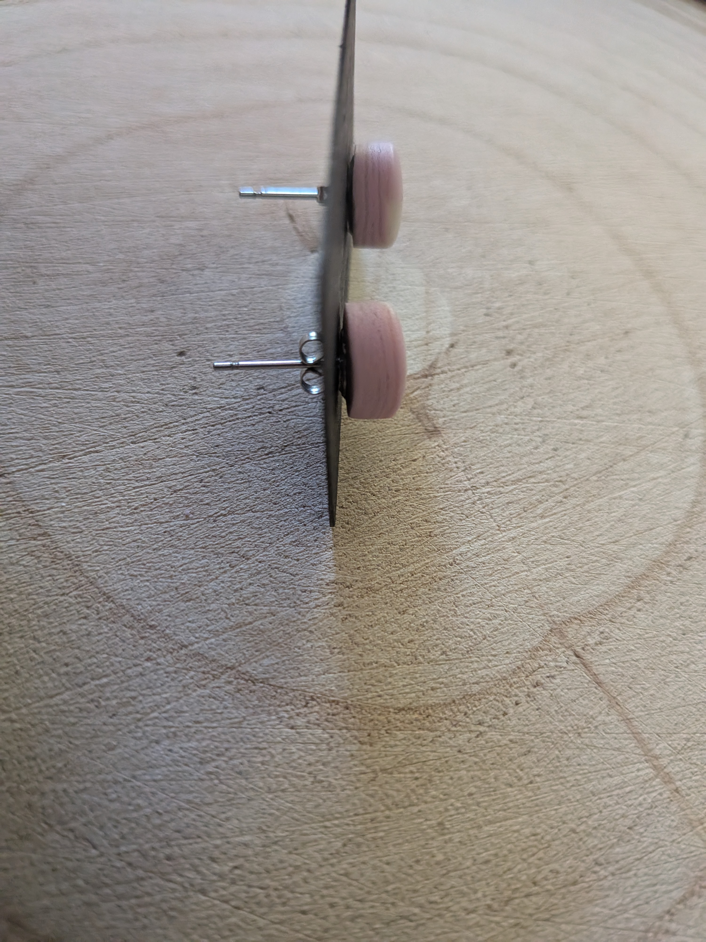 Gorgeous Strawberries and Cream Smooth Stud Earrings