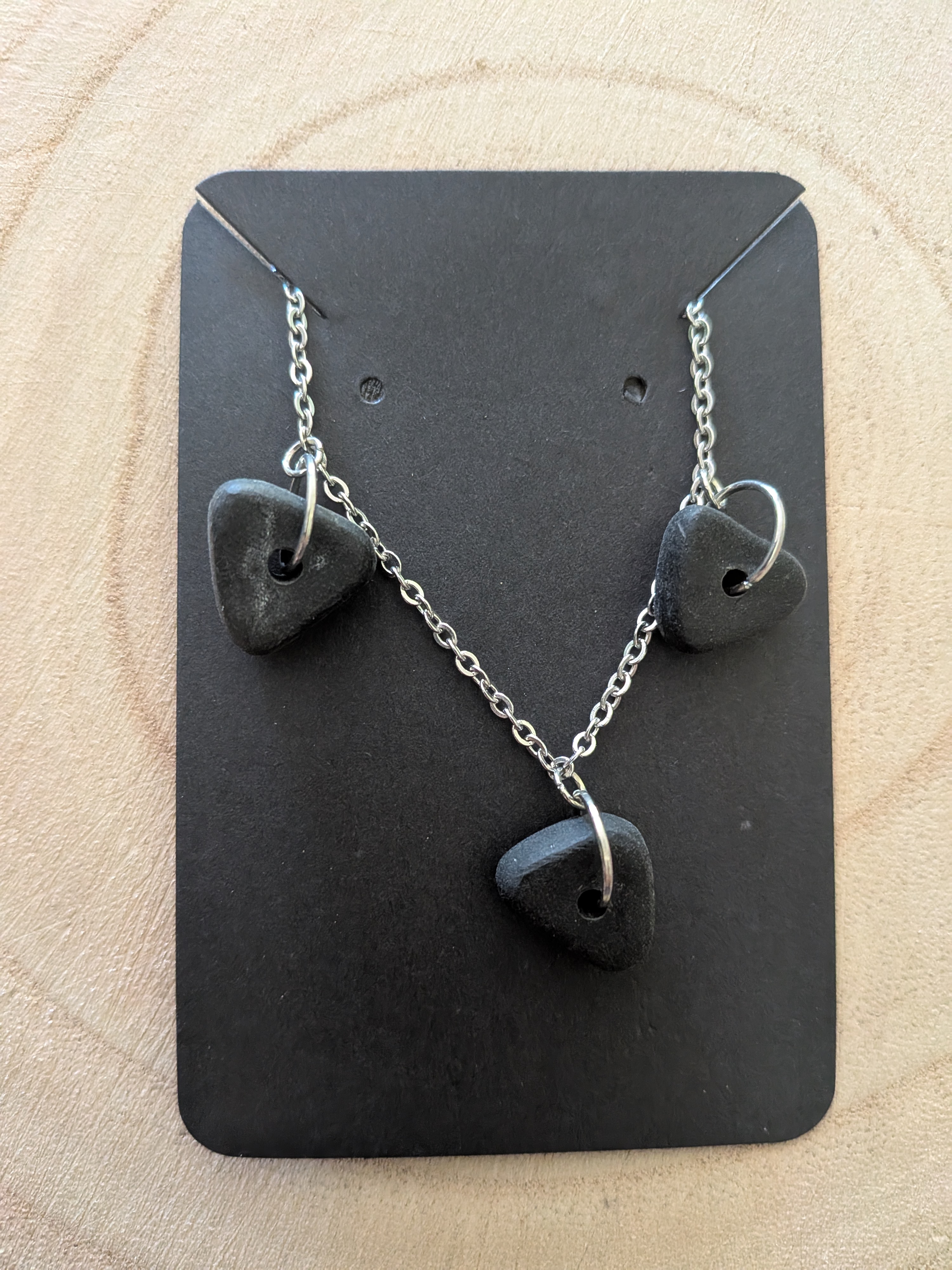 Black Charm Polymer Clay Anklet