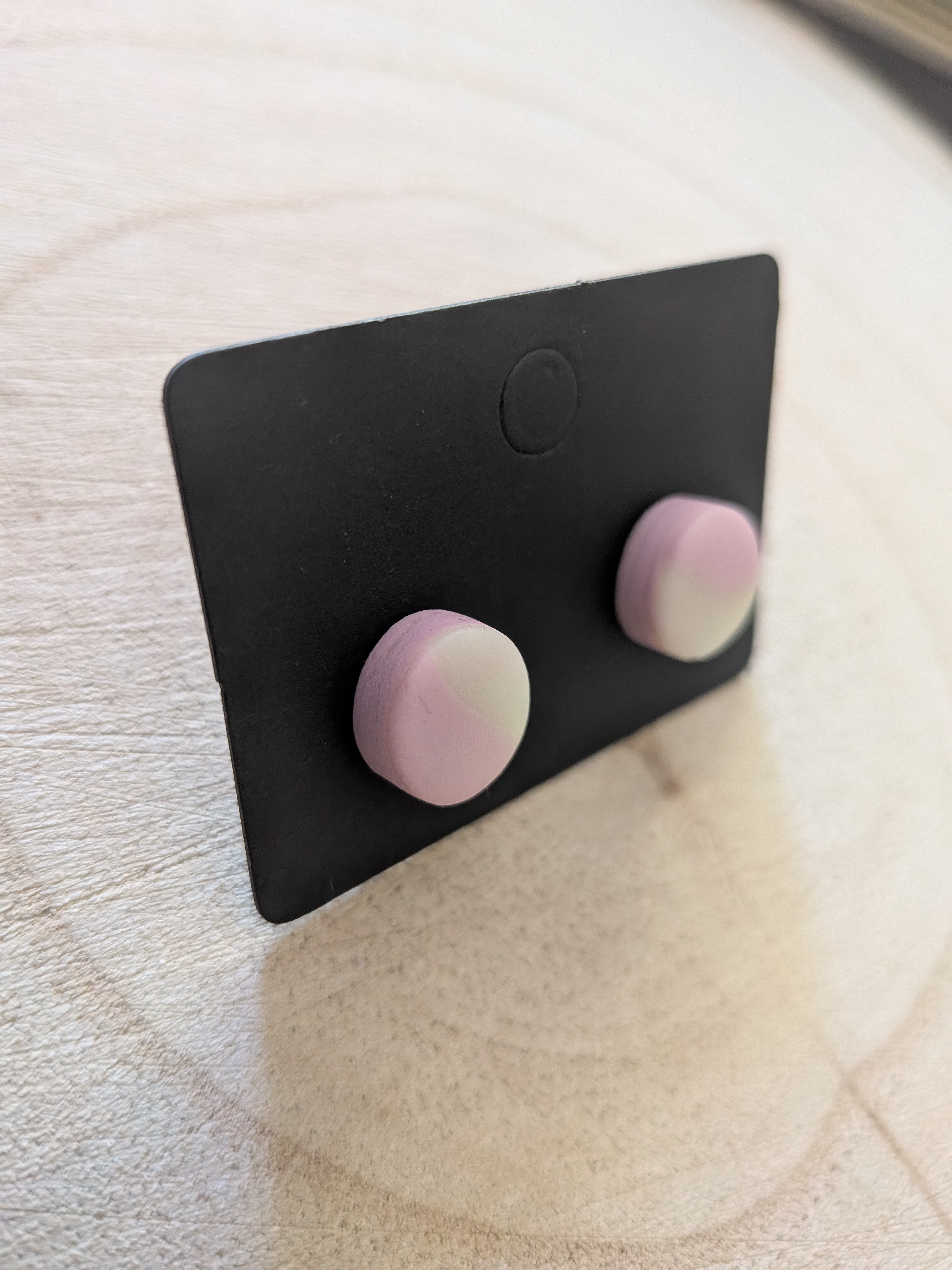 Gorgeous Strawberries and Cream Smooth Stud Earrings