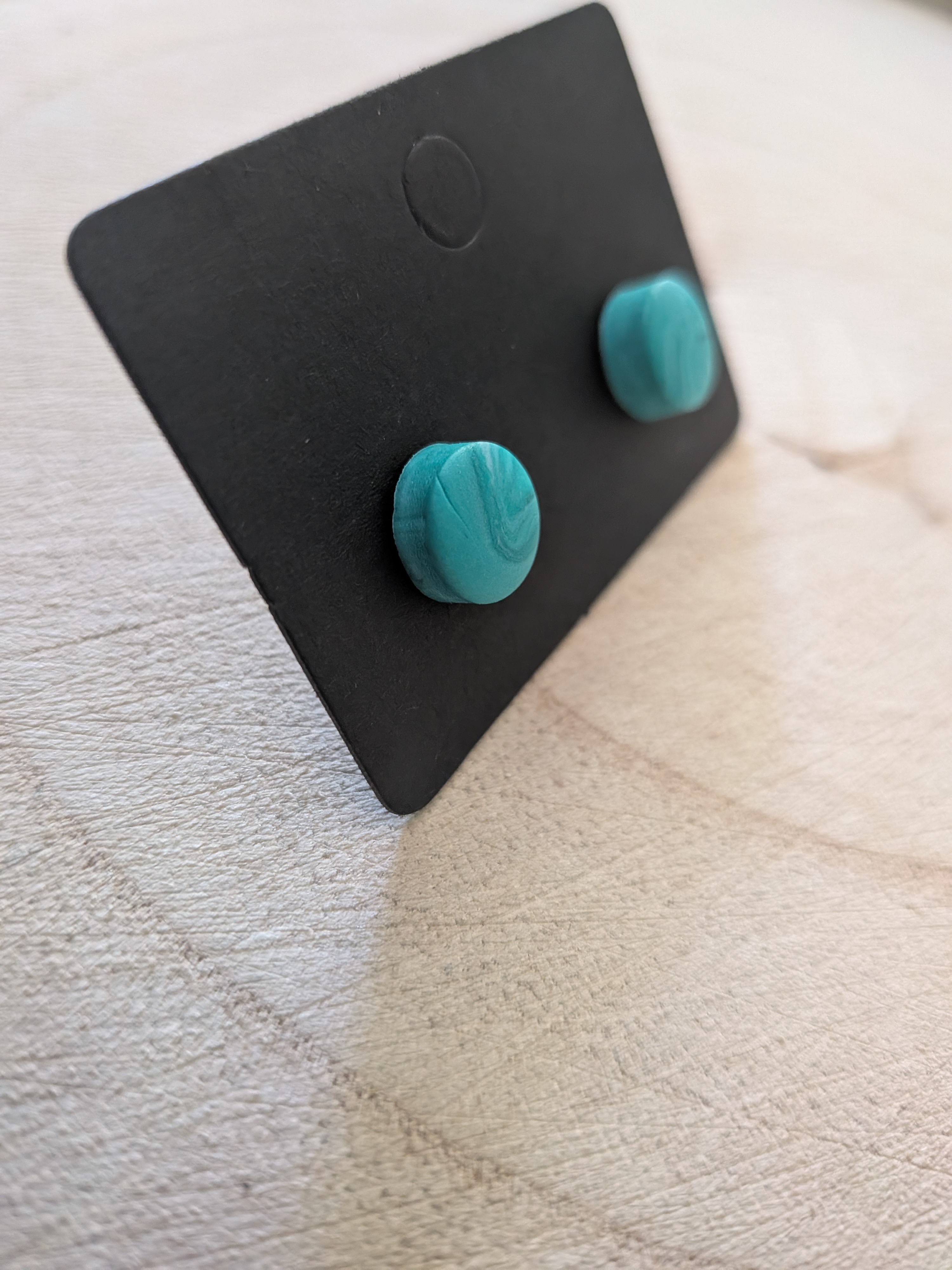 Matching Aqua Swirl Necklace & Earrings Set