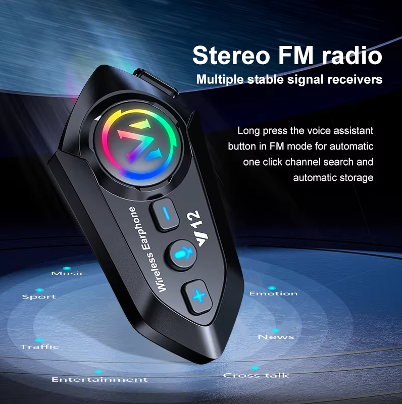 Bluetooth Motorcycle Helmet Headset