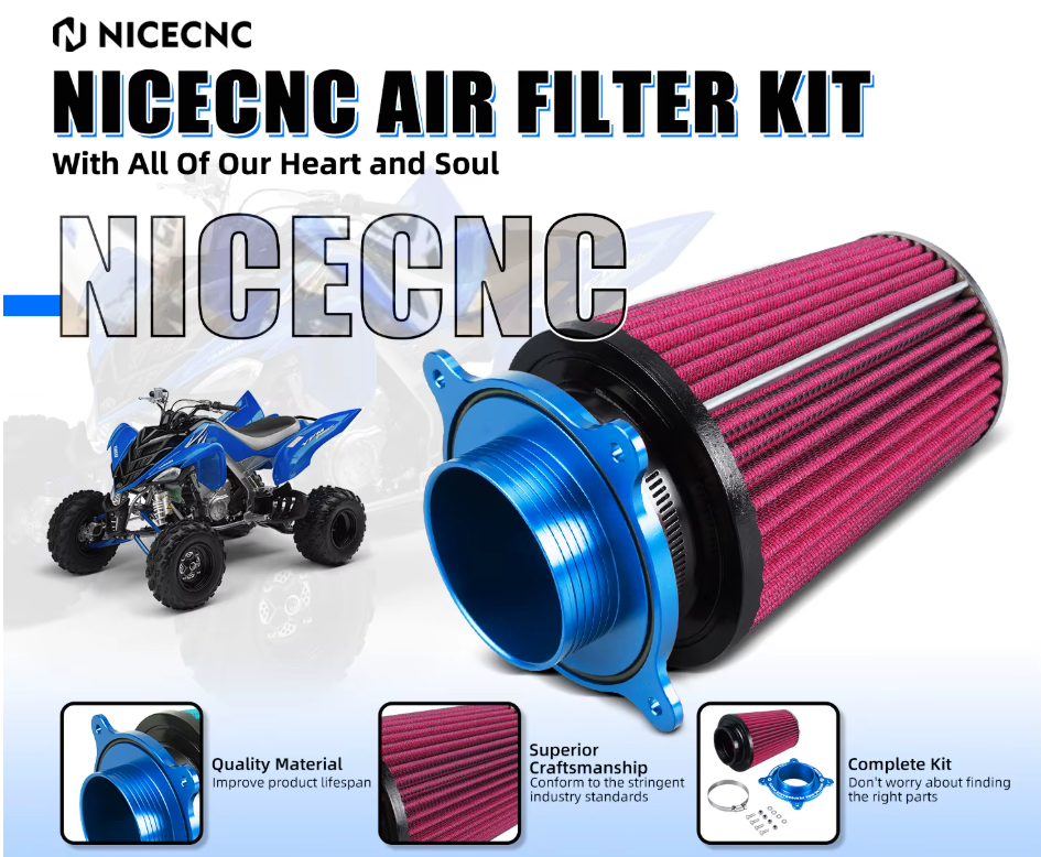 ATV Air Filter Intake Kit for Yamaha Raptor 700 / 700R (2006-2011, 2013-2024)
