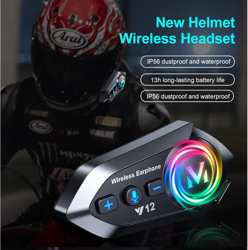 Bluetooth Motorcycle Helmet Headset