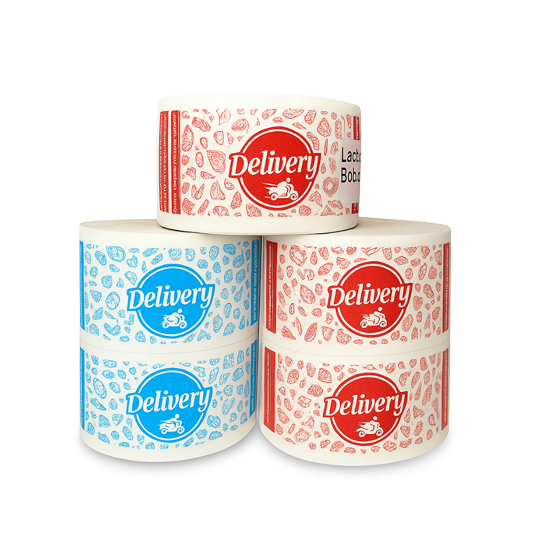 ETIQUETA COUCHE LACRE DE SEGURANÇA 40X110mm com 5