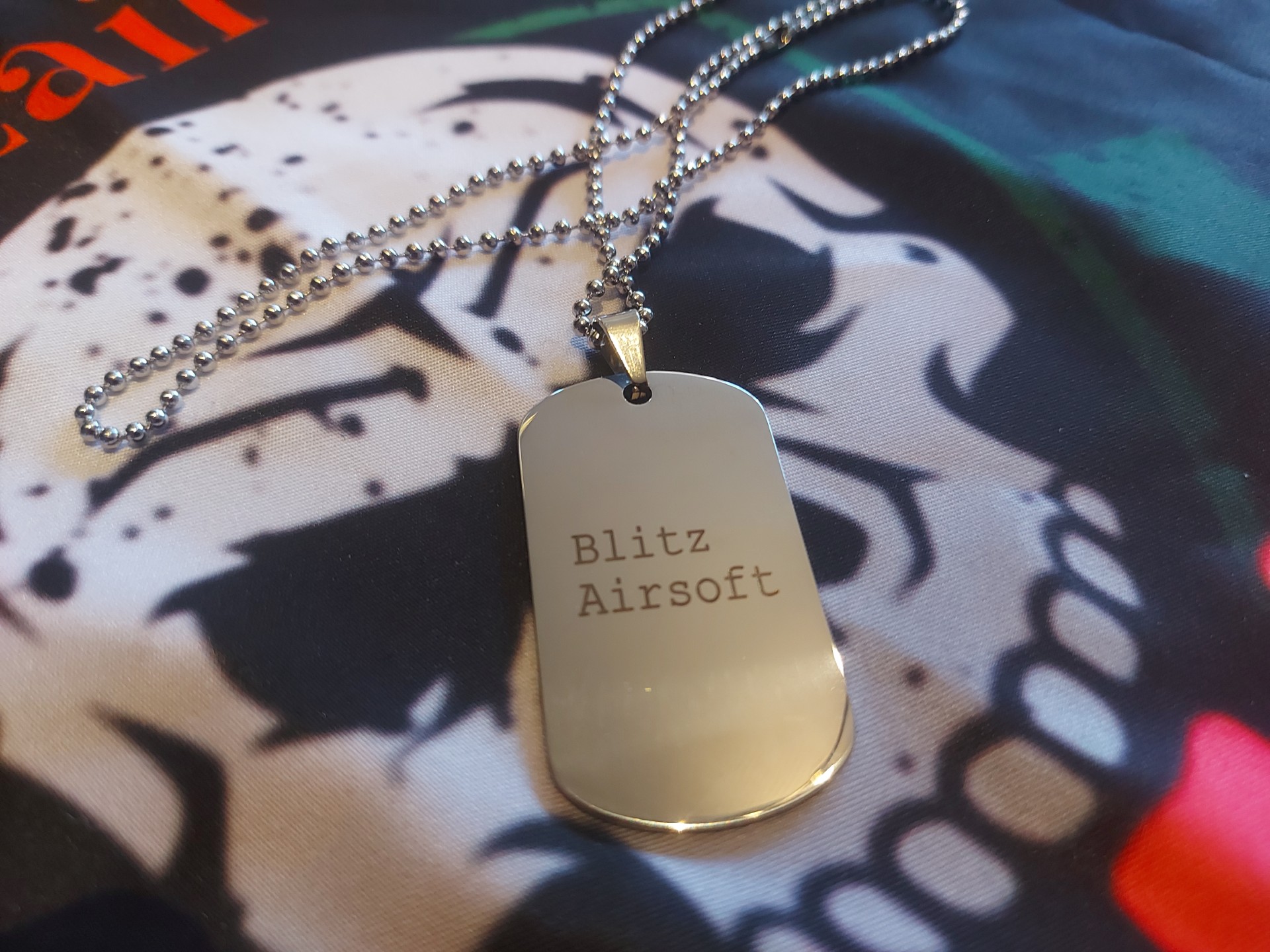 Stainless Steel Blitz Airsoft Dog Tag