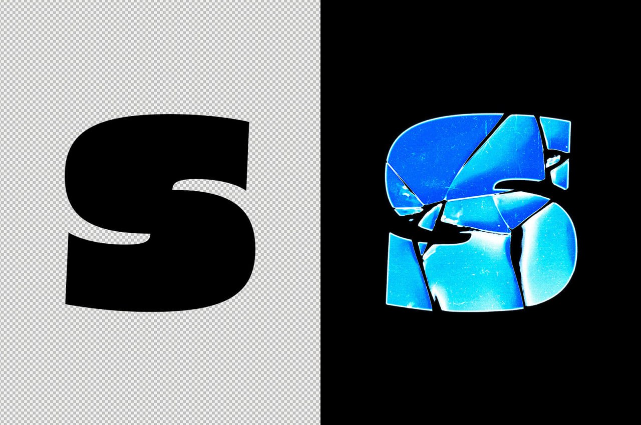 Broken Glass Text & Logo Effect – PSD Template