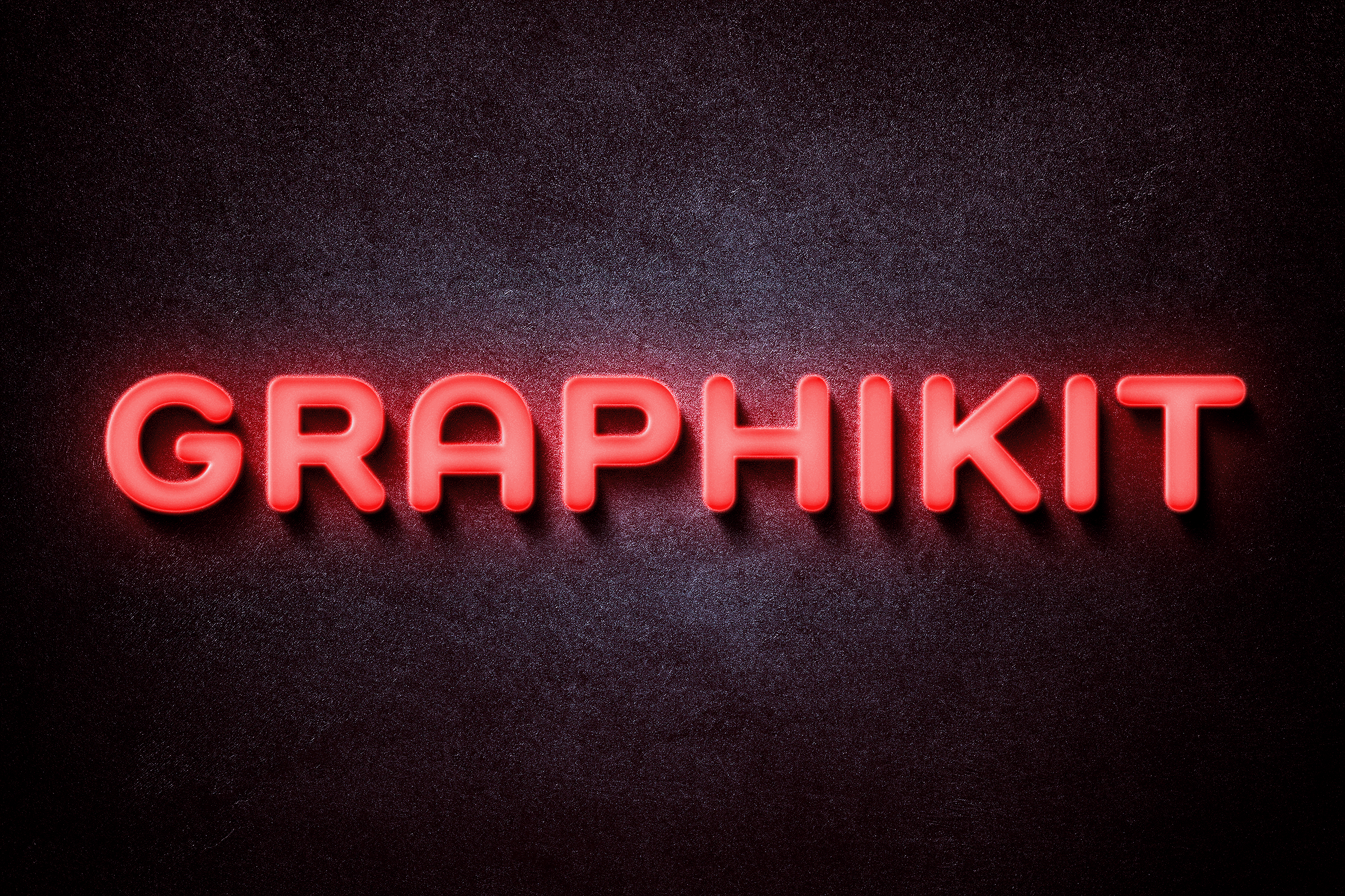 Red Neon Text & Logo Effect – PSD Template