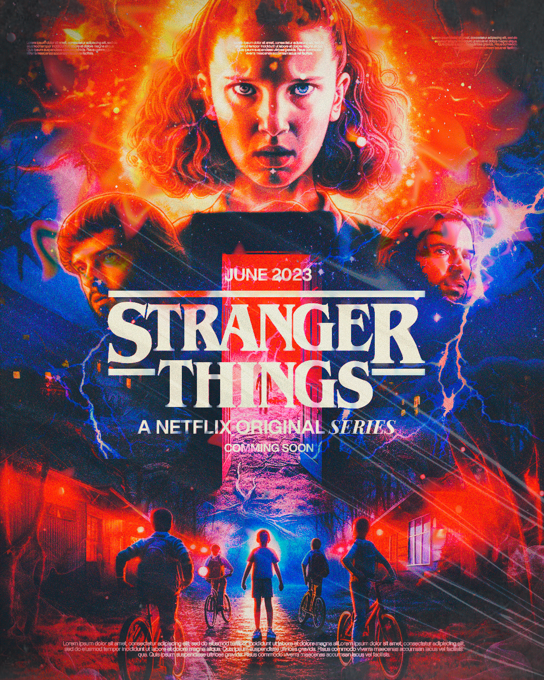 STRANGER THINGS – Fully Editable PSD File