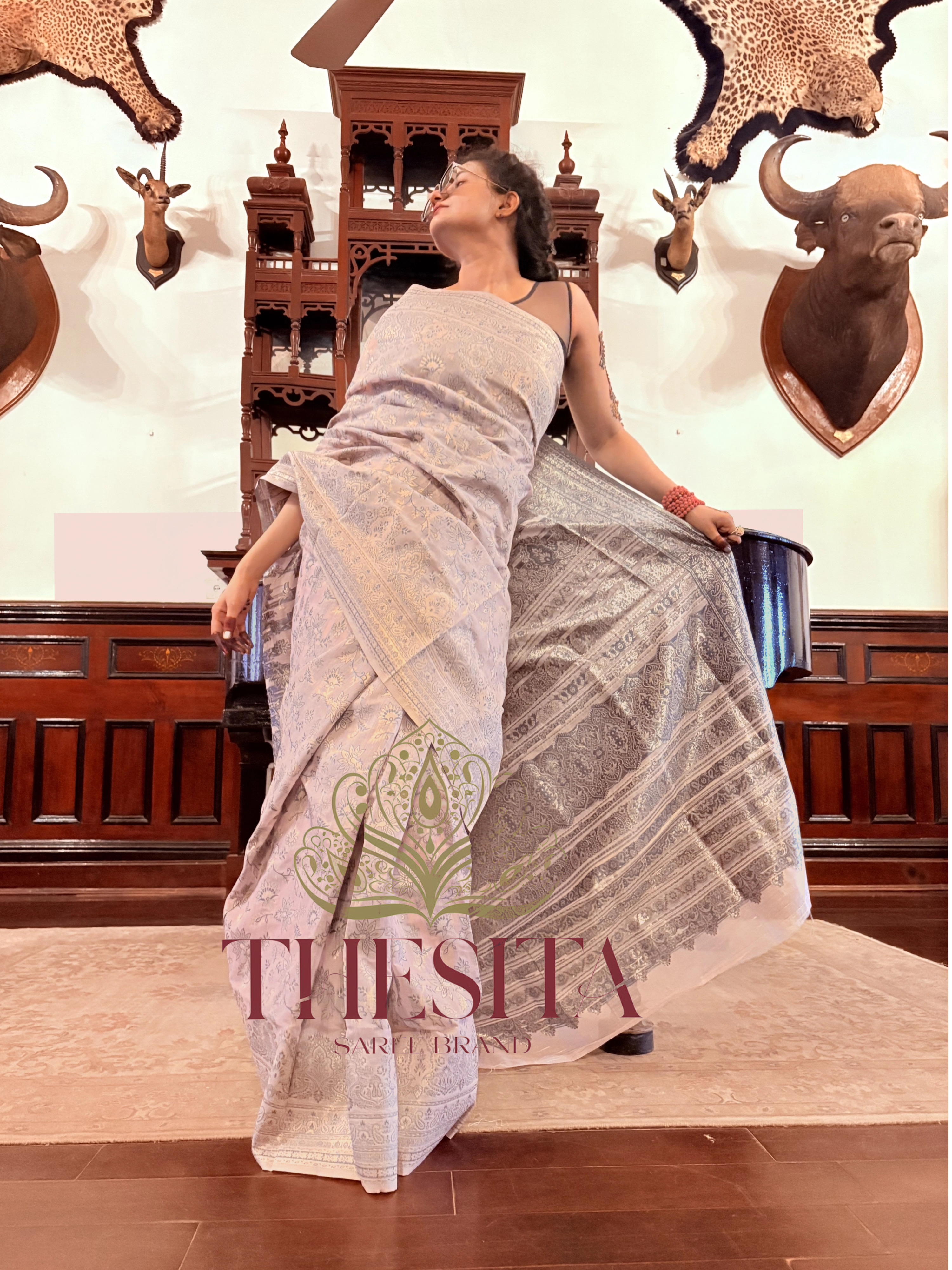 Kashmiri Model Handloom Weaving Silk Saree - Elegant Handwoven Saree