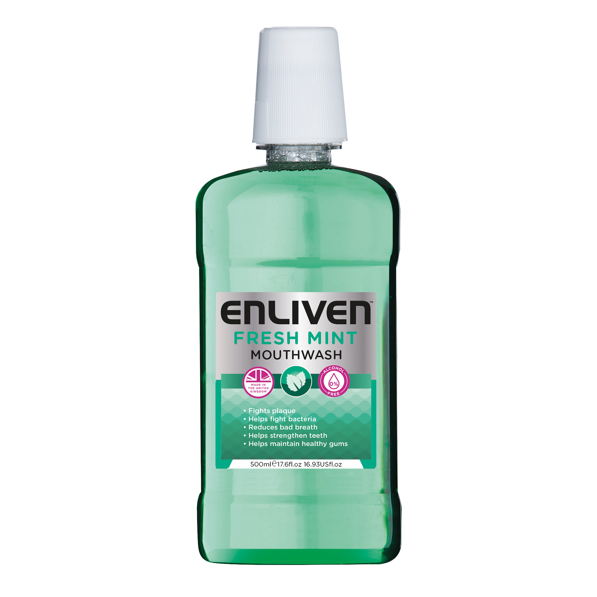 Enliven Mouthwash Fresh Mint 500ml
