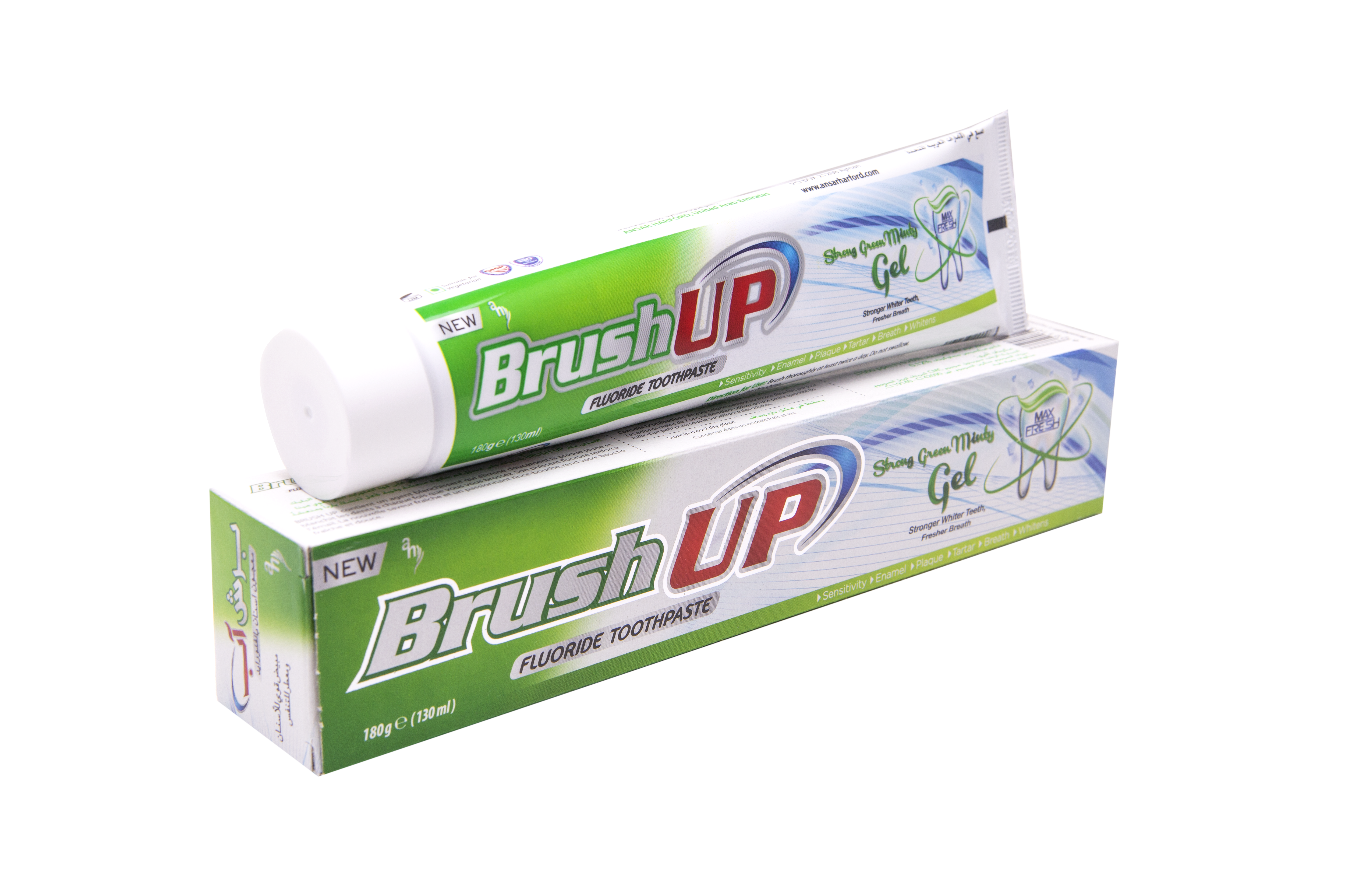 Brush Up Toothpaste Strong Green Minty Gel 180g