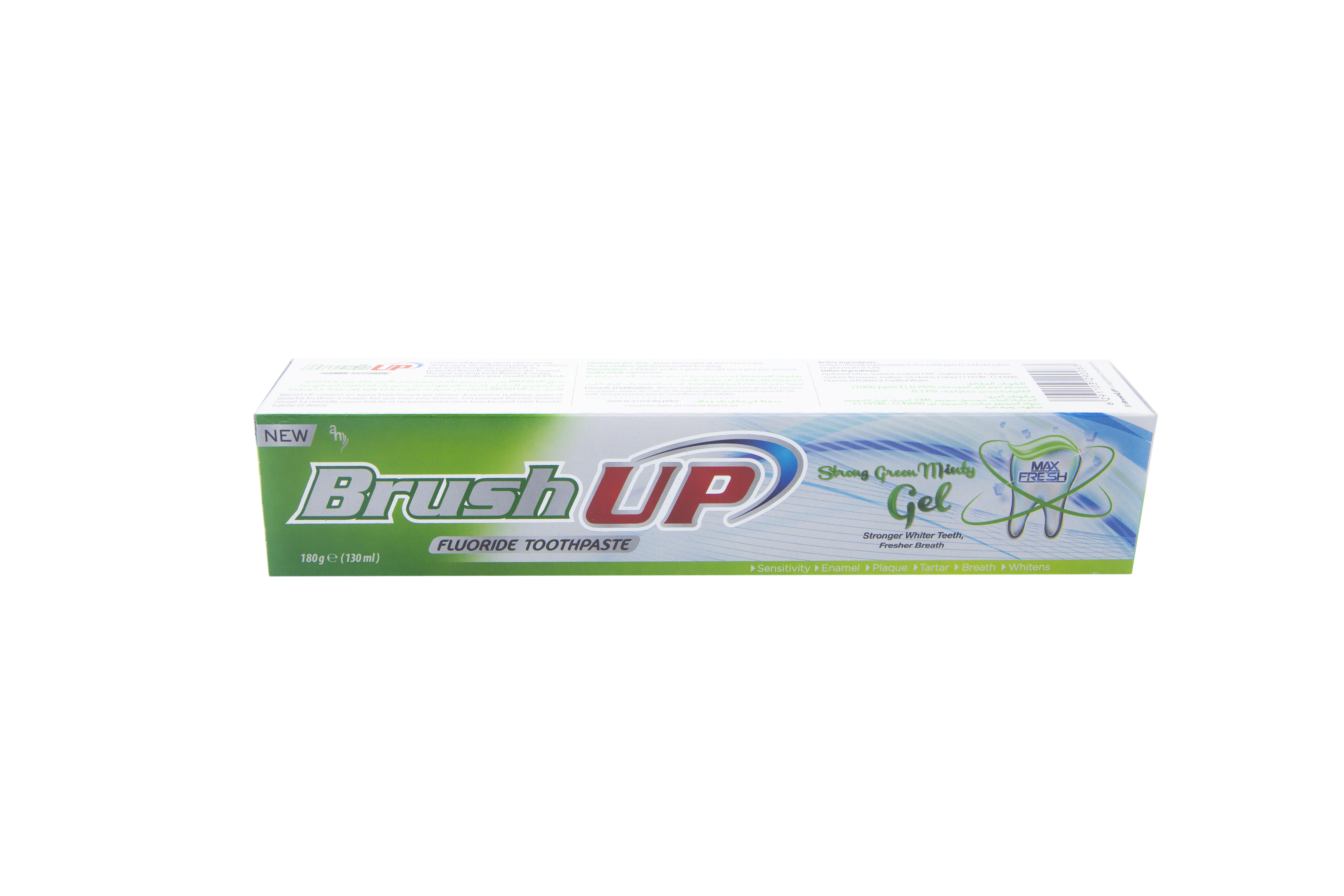 Brush Up Toothpaste Strong Green Minty Gel 180g