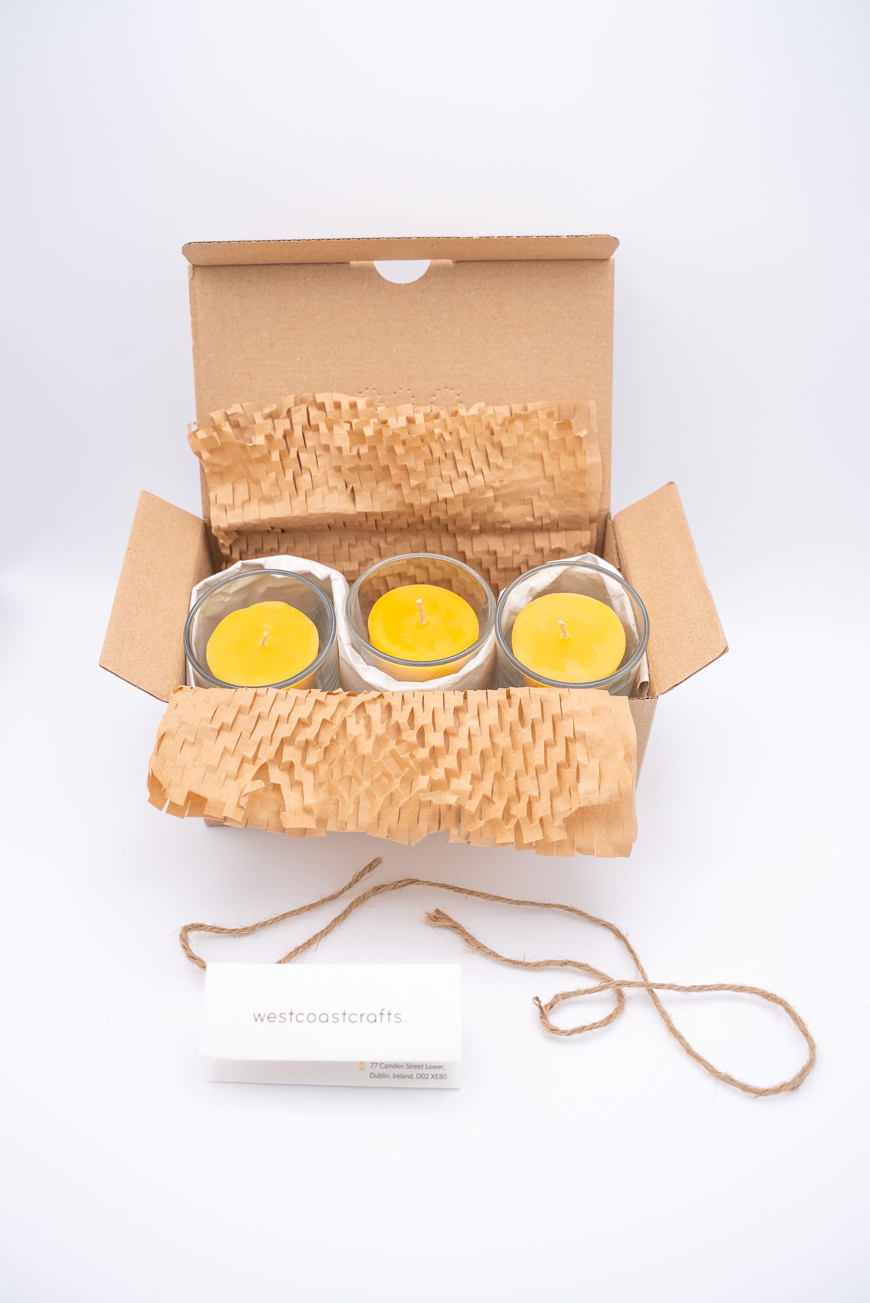 3 Votive Beeswax Candles in Glass · 12 hrs 