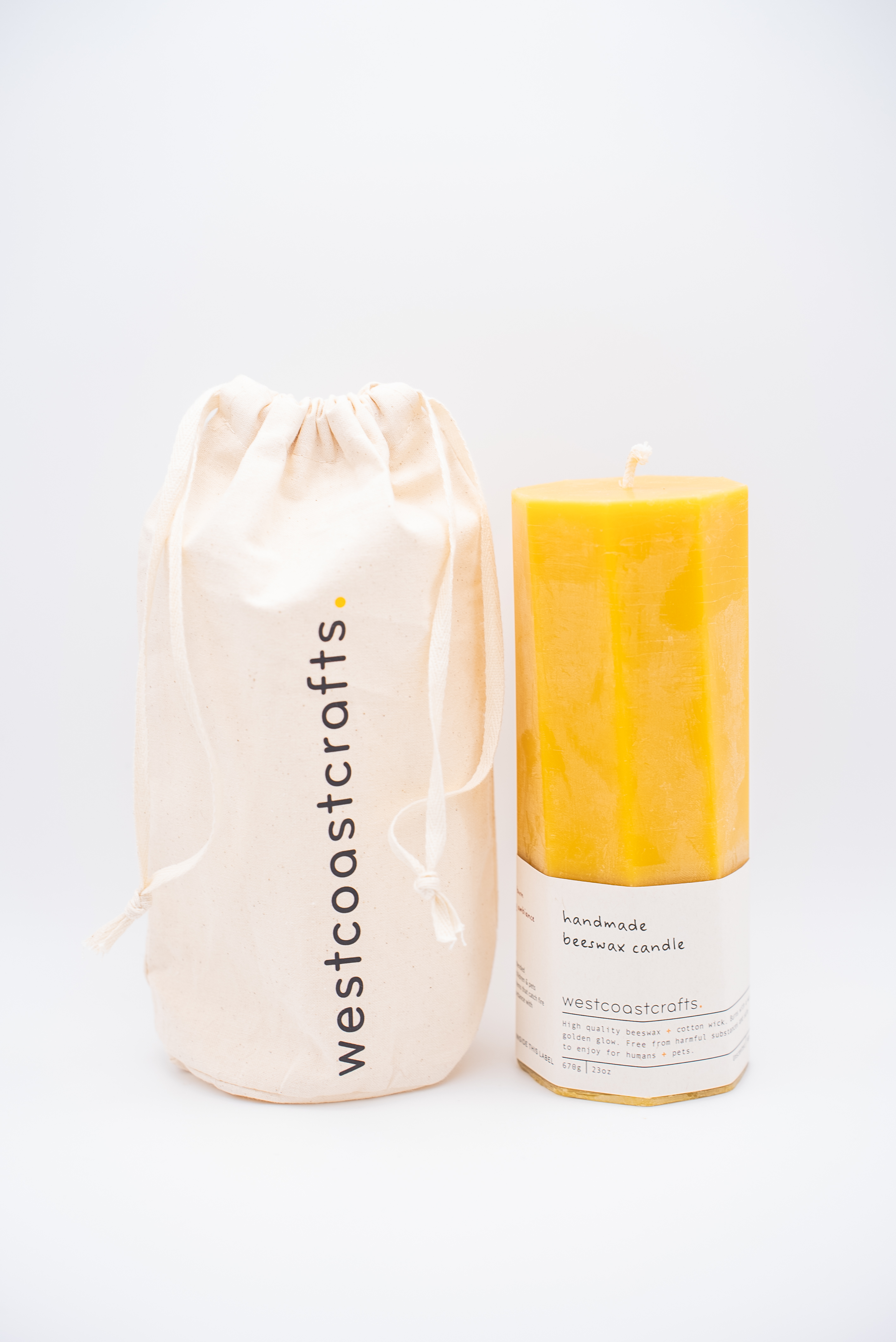 Medium Octagon Spiral Beeswax  Candle · 90 hrs 