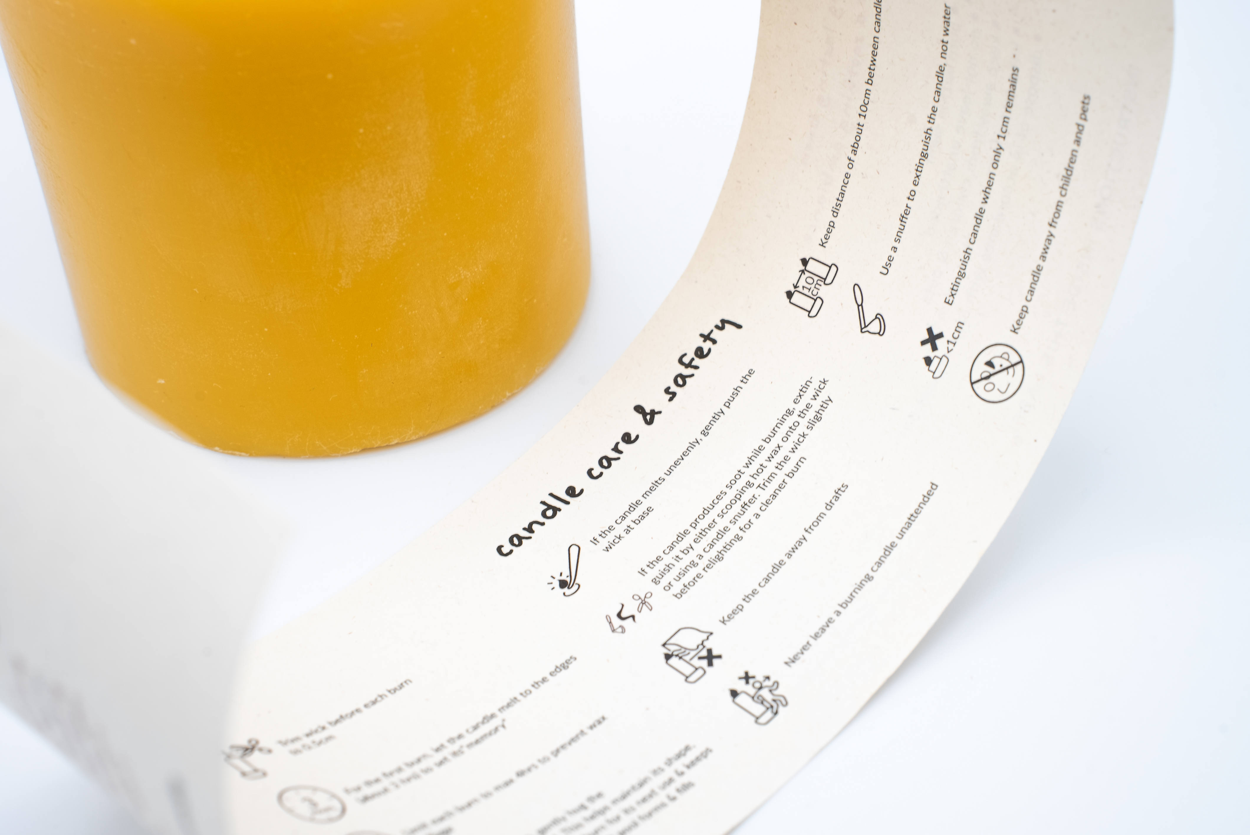 Pure Beeswax Pillar Candle Set — Large, Medium & Small