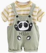Baby Panda Romper Set