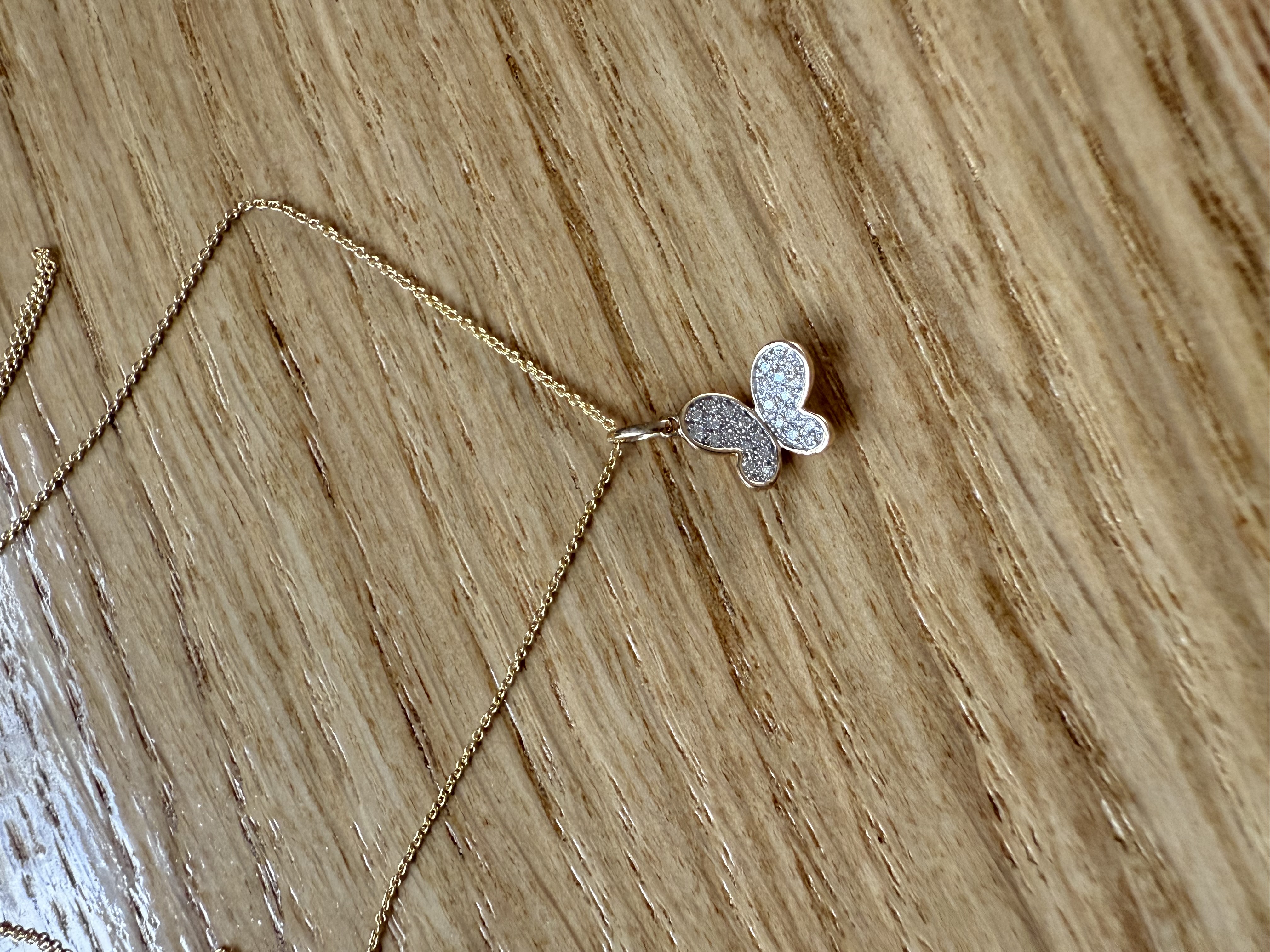 Naszyjnik Brylantowy Motyl