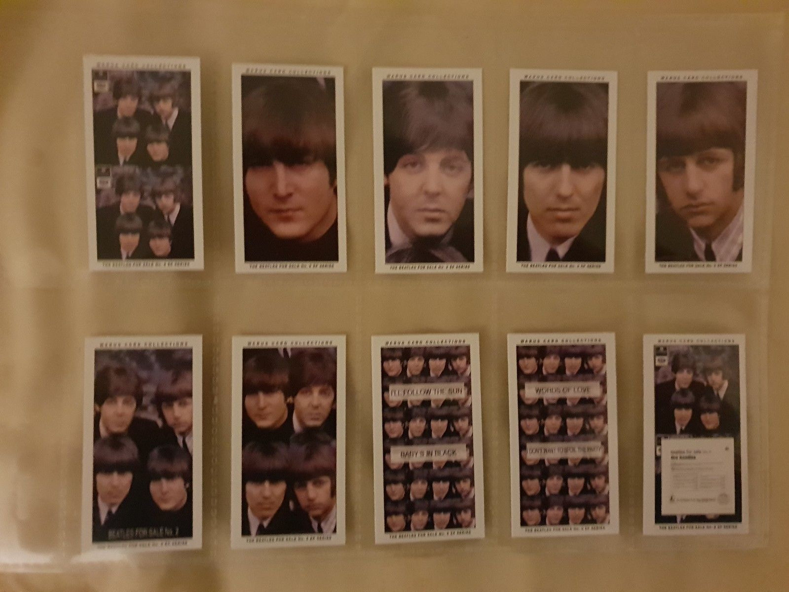 Beatles Cigarette Cards (set of 10)