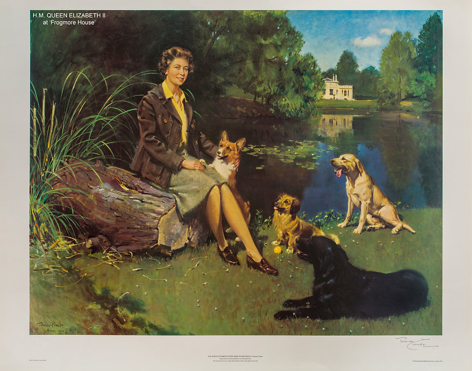 Queen With Her Dogs | Cuneo Fine Arts