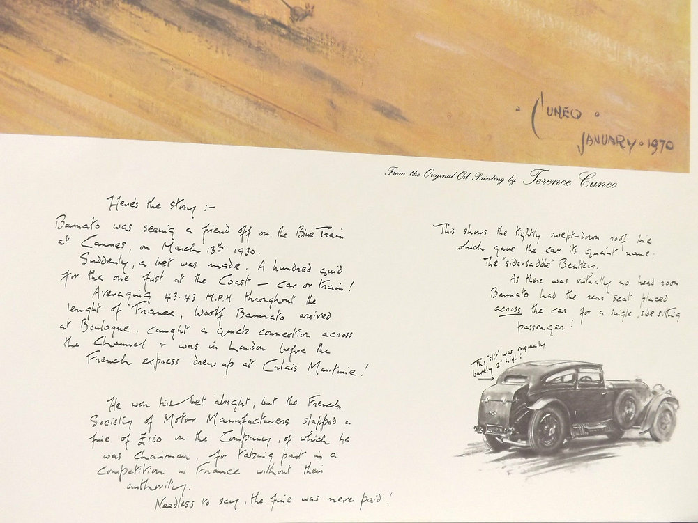 Bentley V Blue Train | Cuneo Fine Arts