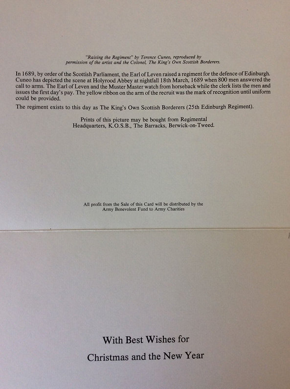 Raising The Regiment Christmas Card | Cuneo Fine Arts