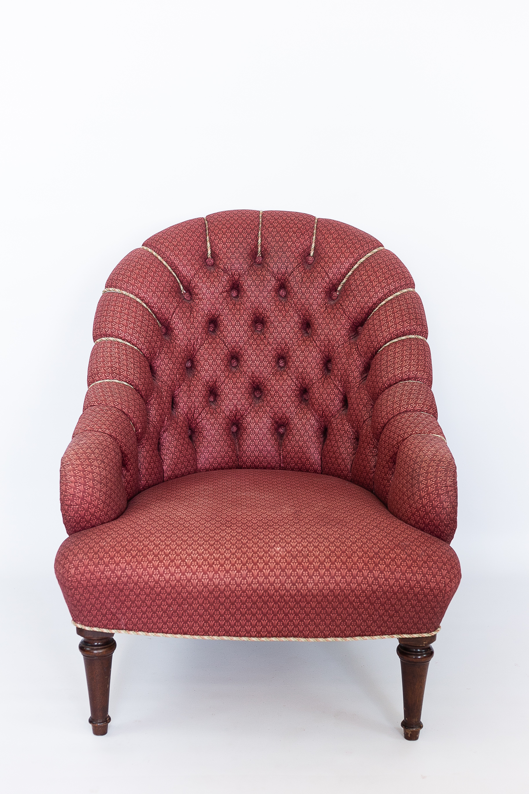 Victorian button backed armchair